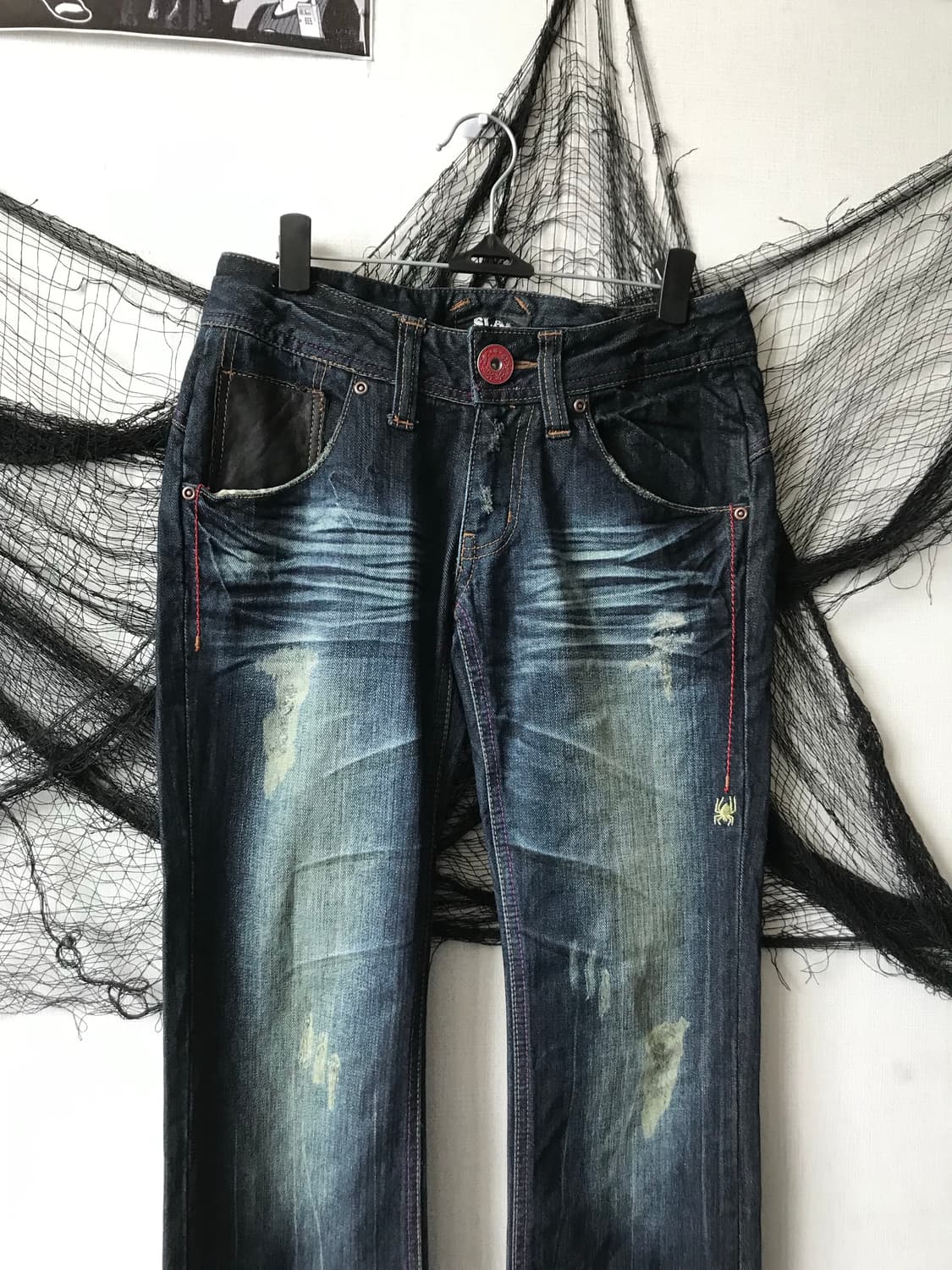 Web embriodery detailed jeans  상품이미지5