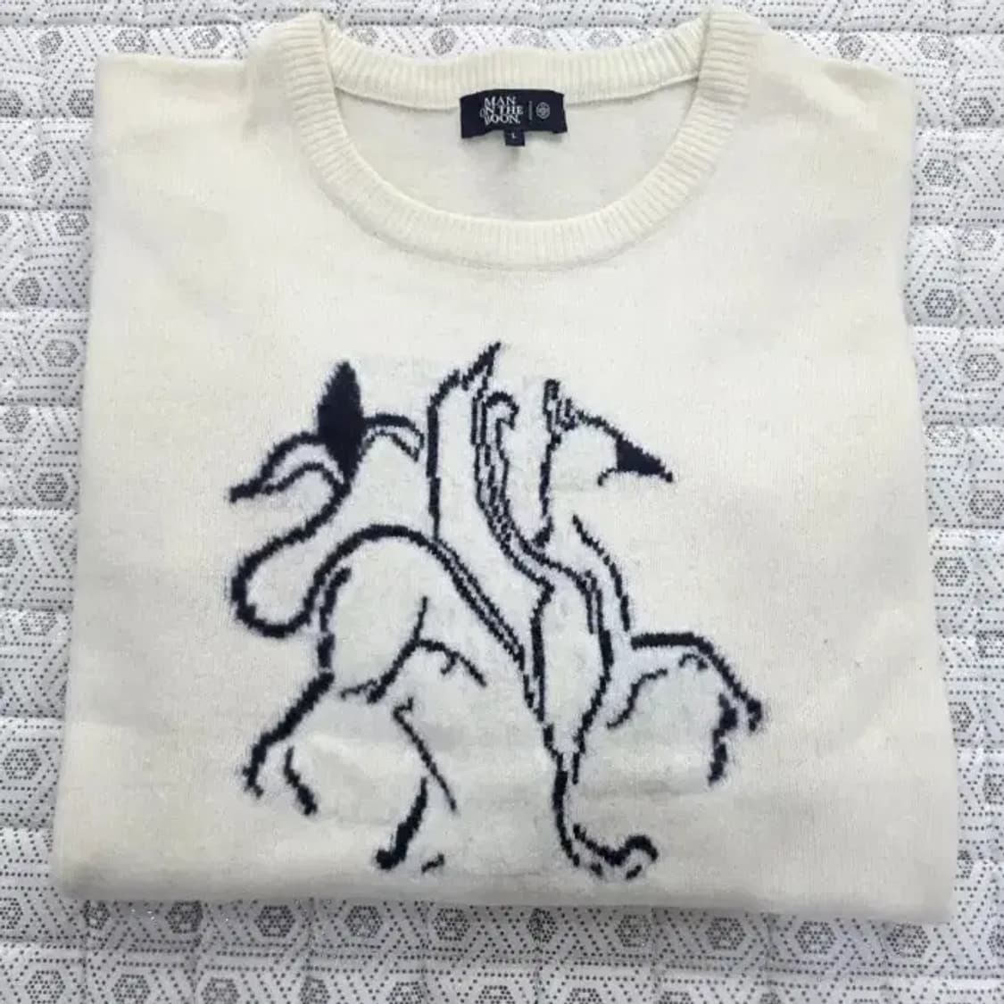 맨온더분 아이보리 울 니트 100 상품이미지3