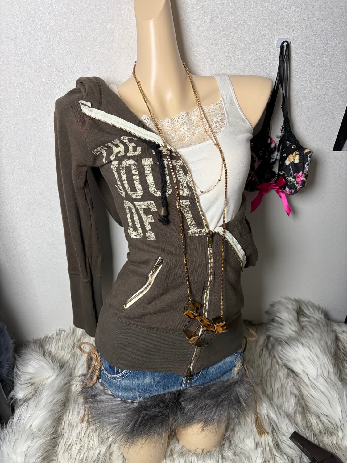 GARULA y2k 하이넥 후드집업 상품이미지3