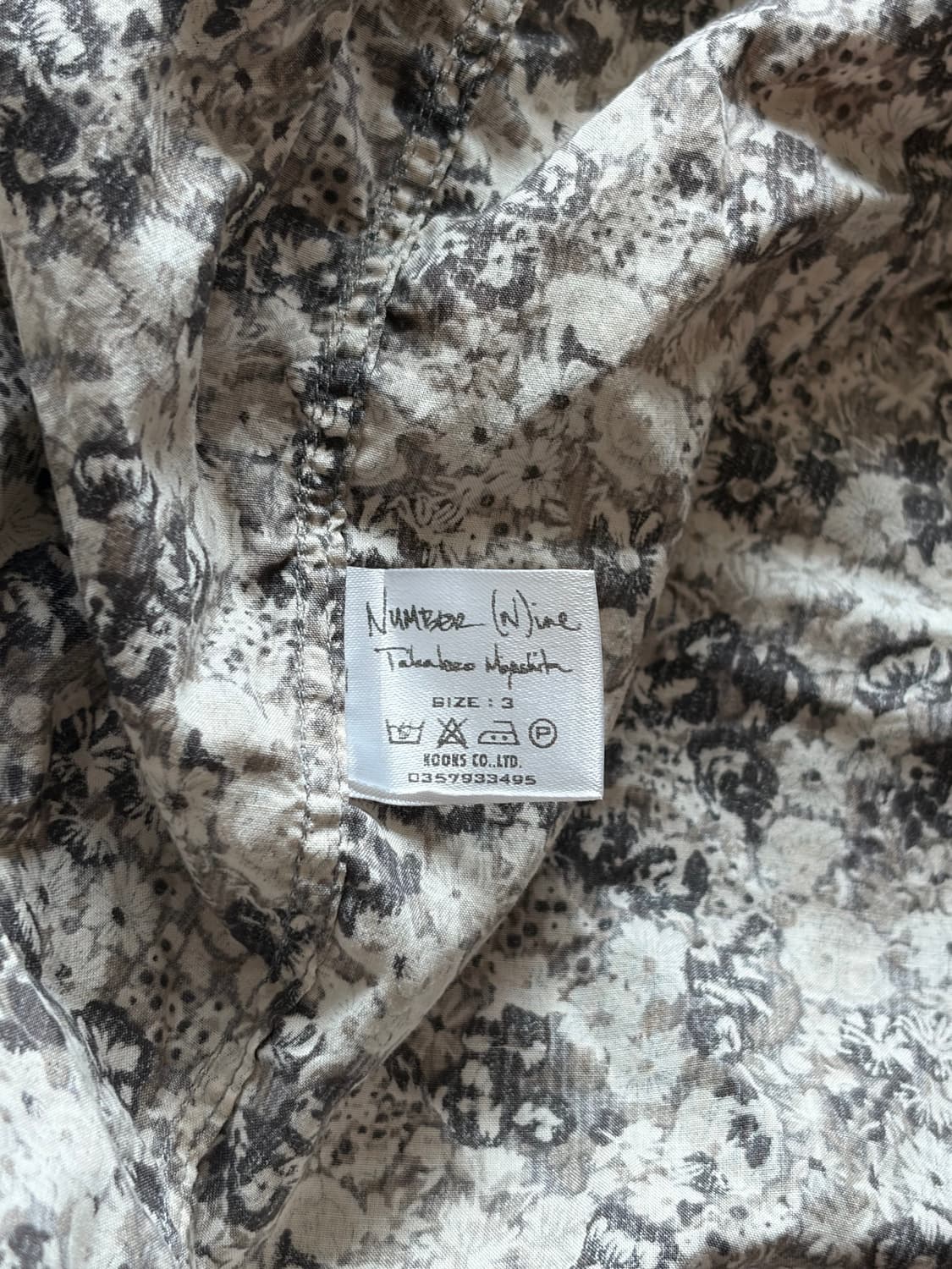 넘버나인 03aw 커트기 셔츠 상품이미지3