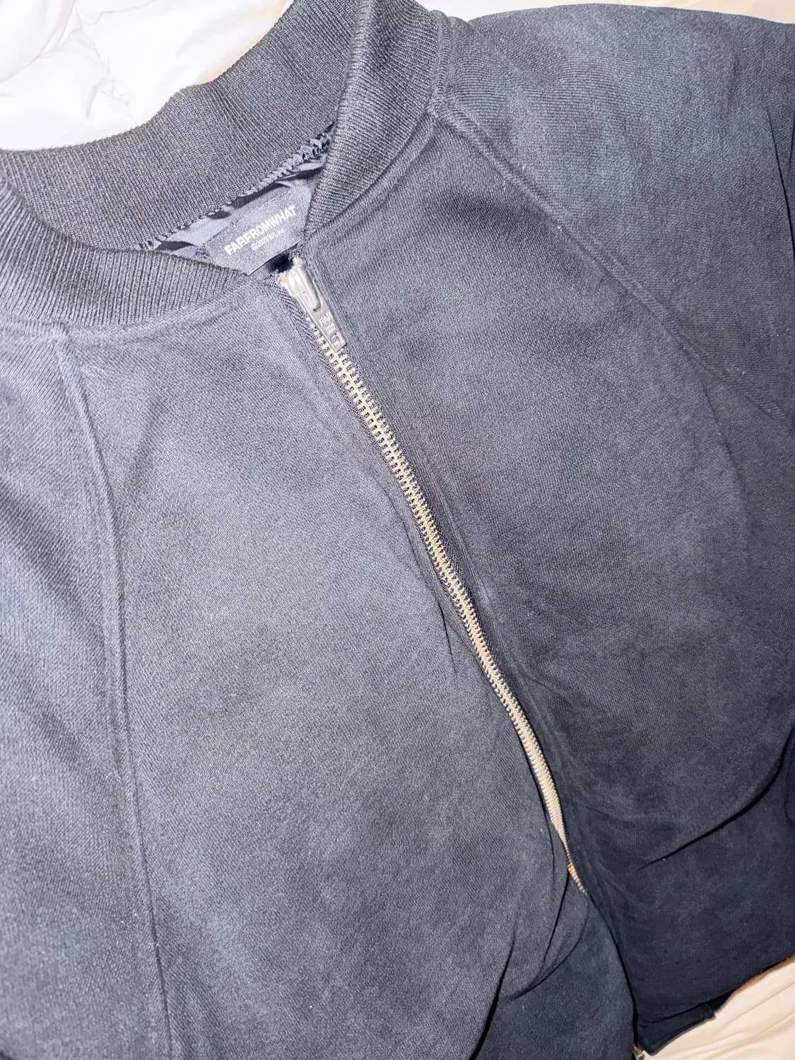 Farfromwhat Far Oversized Bomber Black 상품이미지8