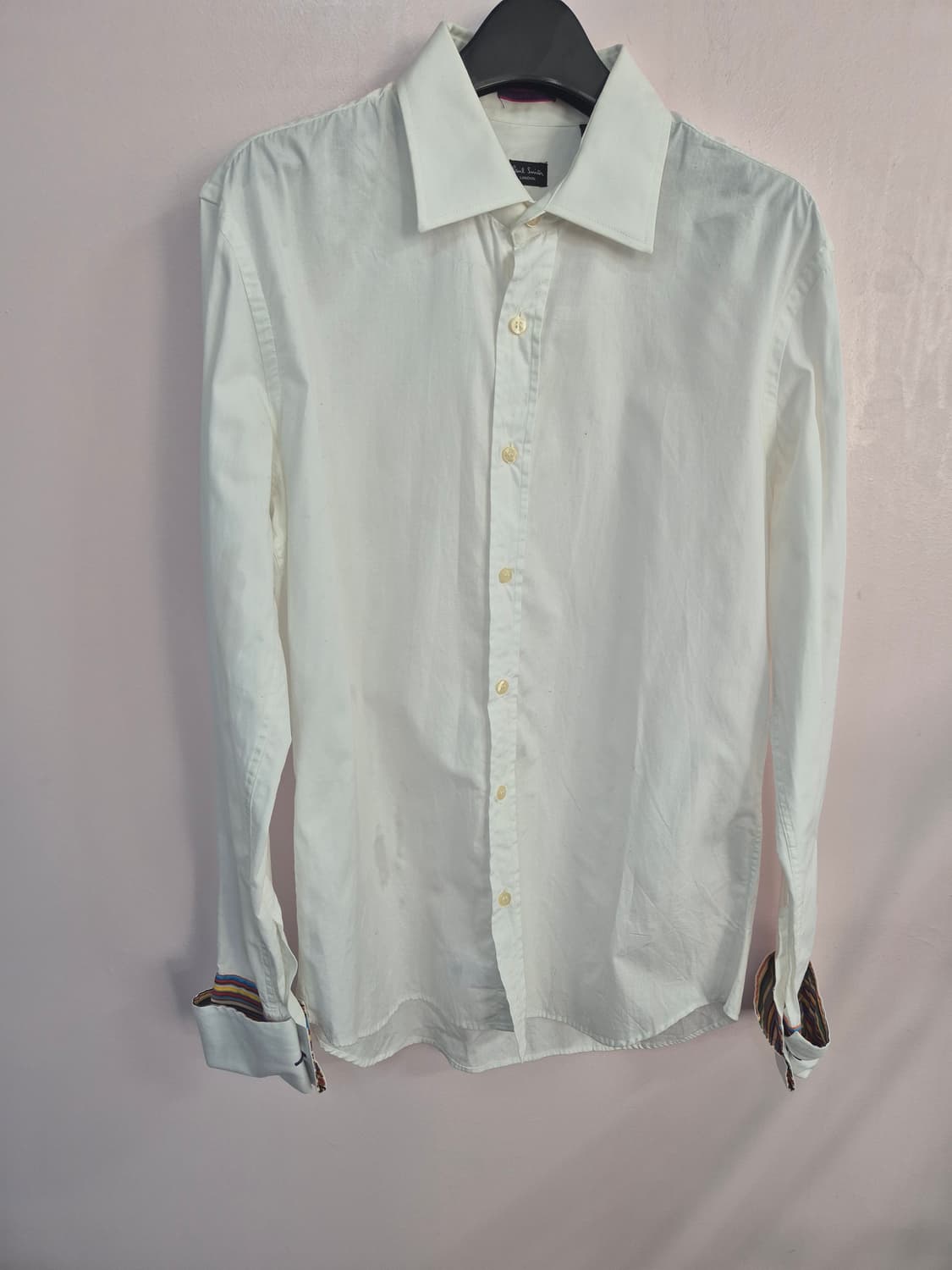 폴스미스 화이트 셔츠 소매 배색 상품이미지2