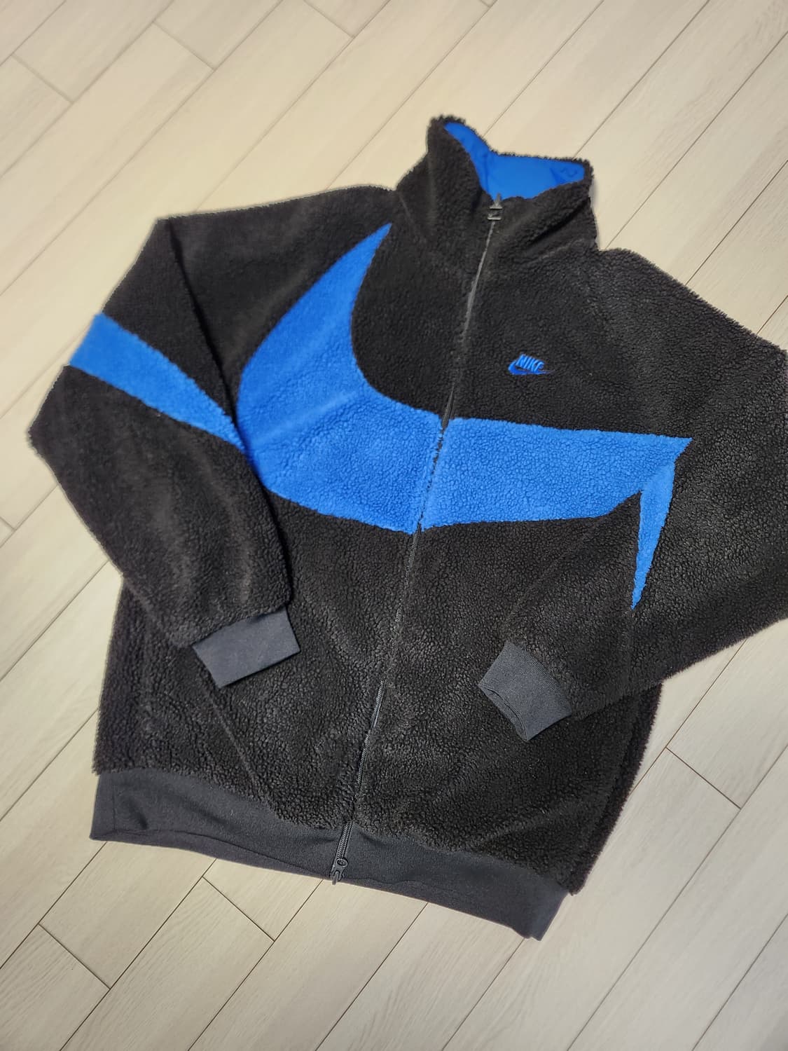 나이키 빅스우시 보아 플리스 풀집 재킷, 스우시 집업 리버시블 양면 자켓 상품이미지1