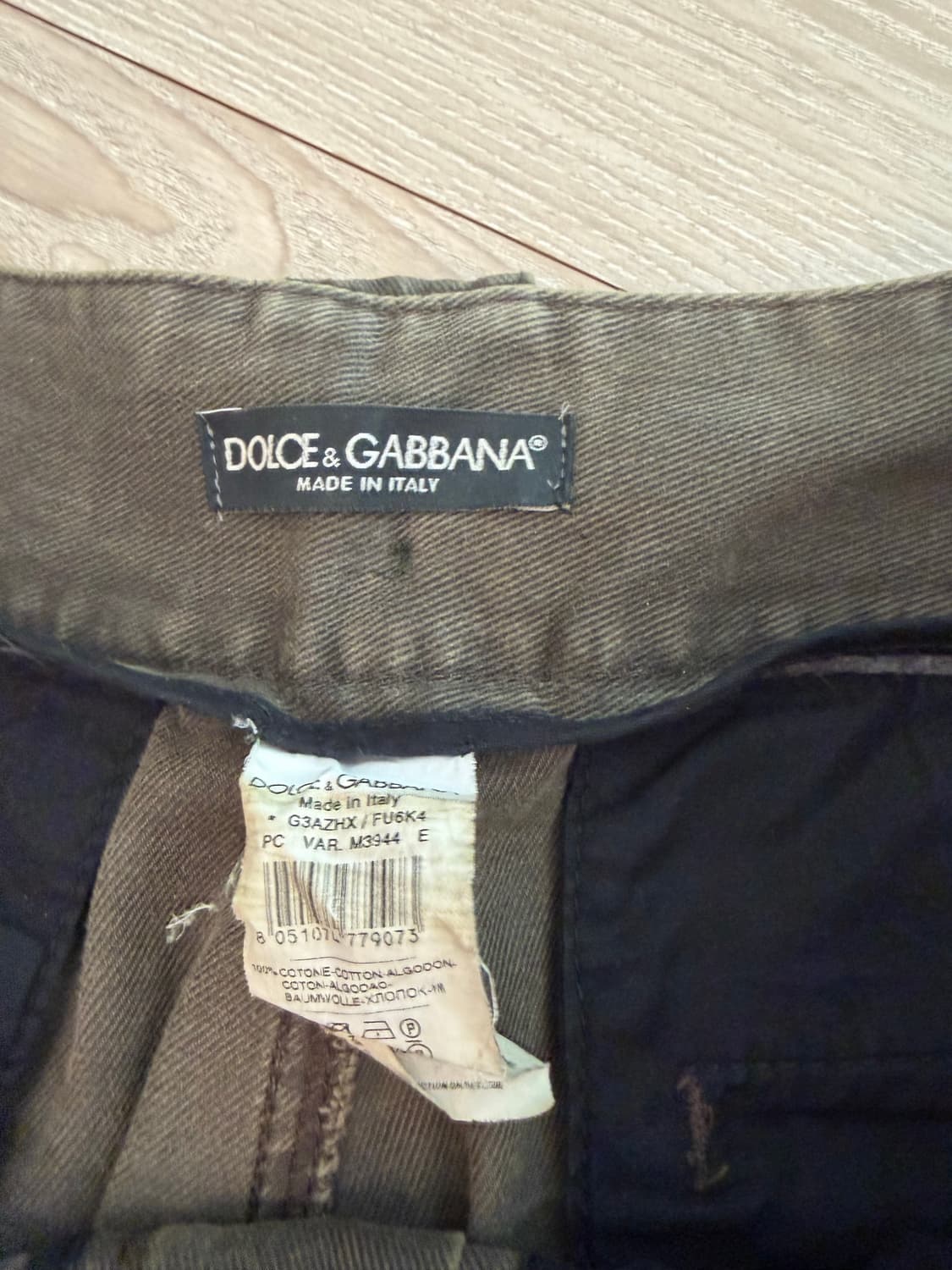 돌체앤가바나 2011-2012 FW 카키 카고 면팬츠  상품이미지4