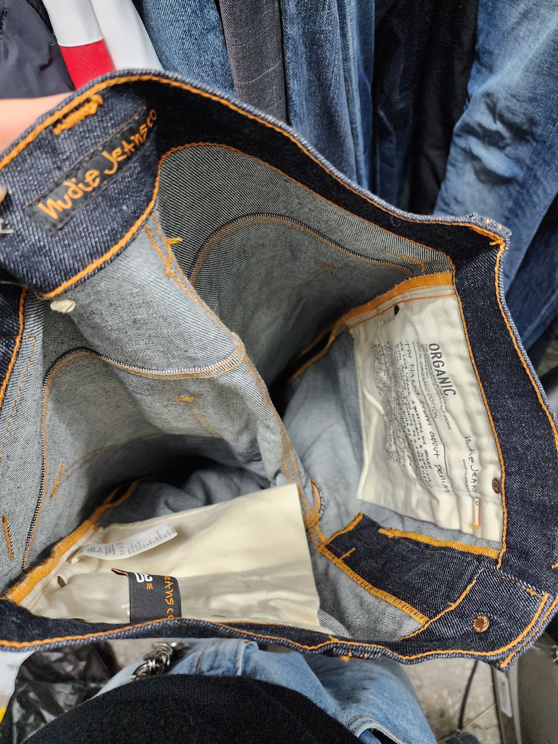 누디진 엠보 자수 데님 팬츠 상품이미지6