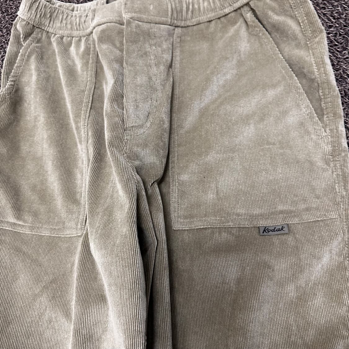 KODAK 코닥 여성 코듀로이 와이드 팬츠 베이지 27.5인치 상품이미지3