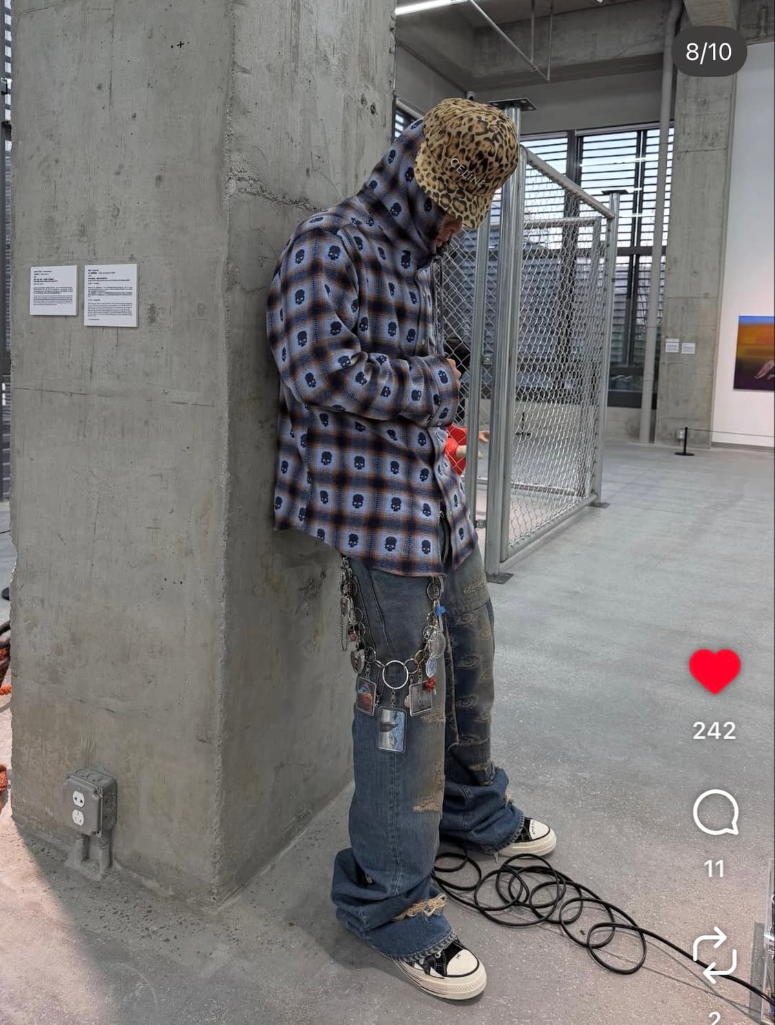 슈프림 넘버나인 플란넬 셔츠 L 상품이미지1