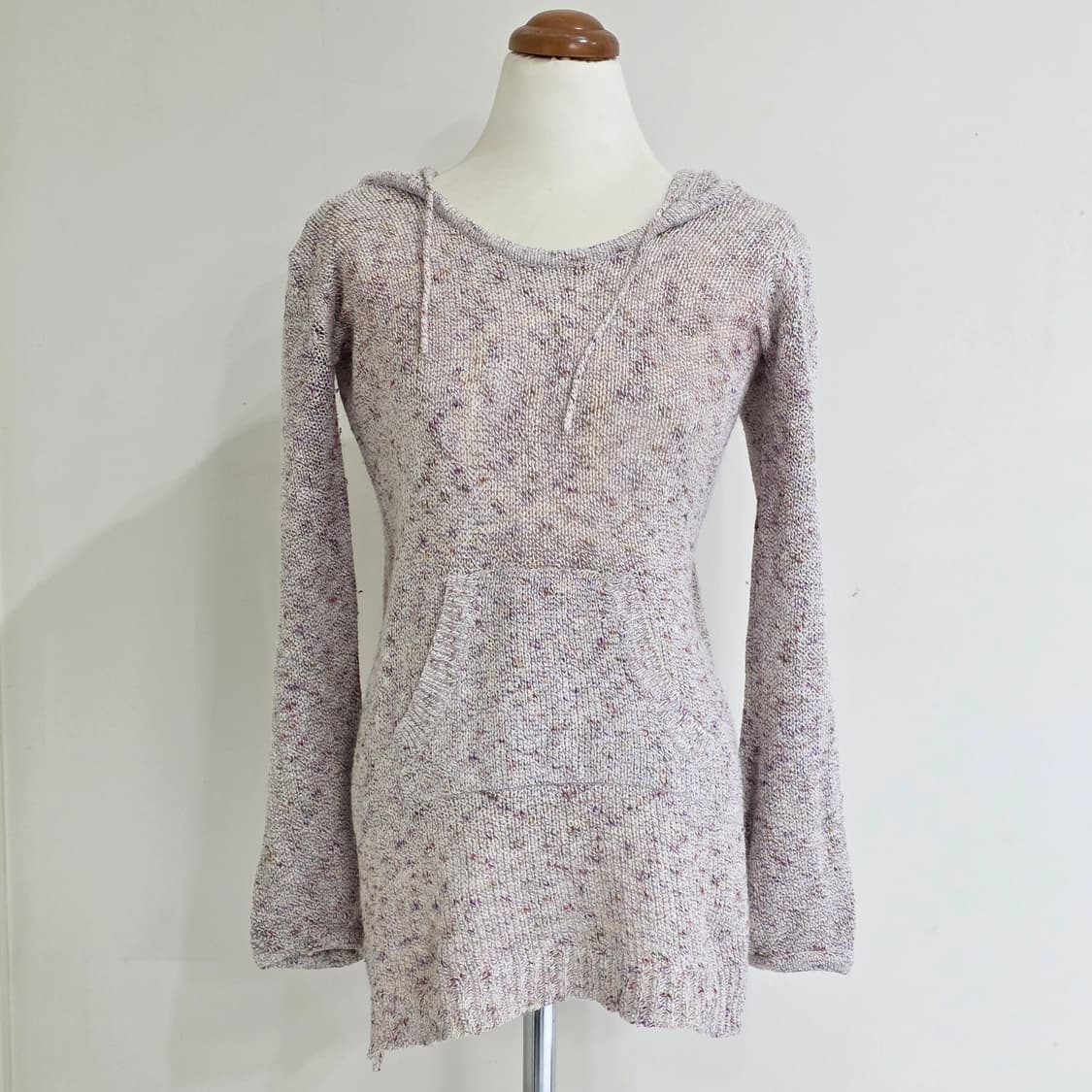 보헤미안 모리걸 후드롱니트슬리브 상품이미지3