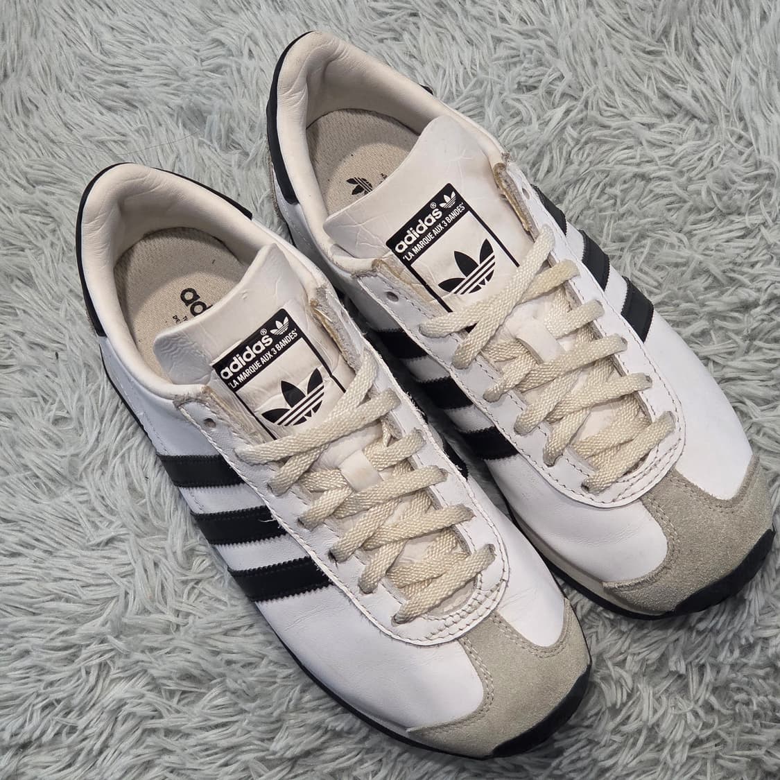 1w-27:아디다스 오리지널스 컨트리 OG 화이트-블랙 23cm 상품이미지5