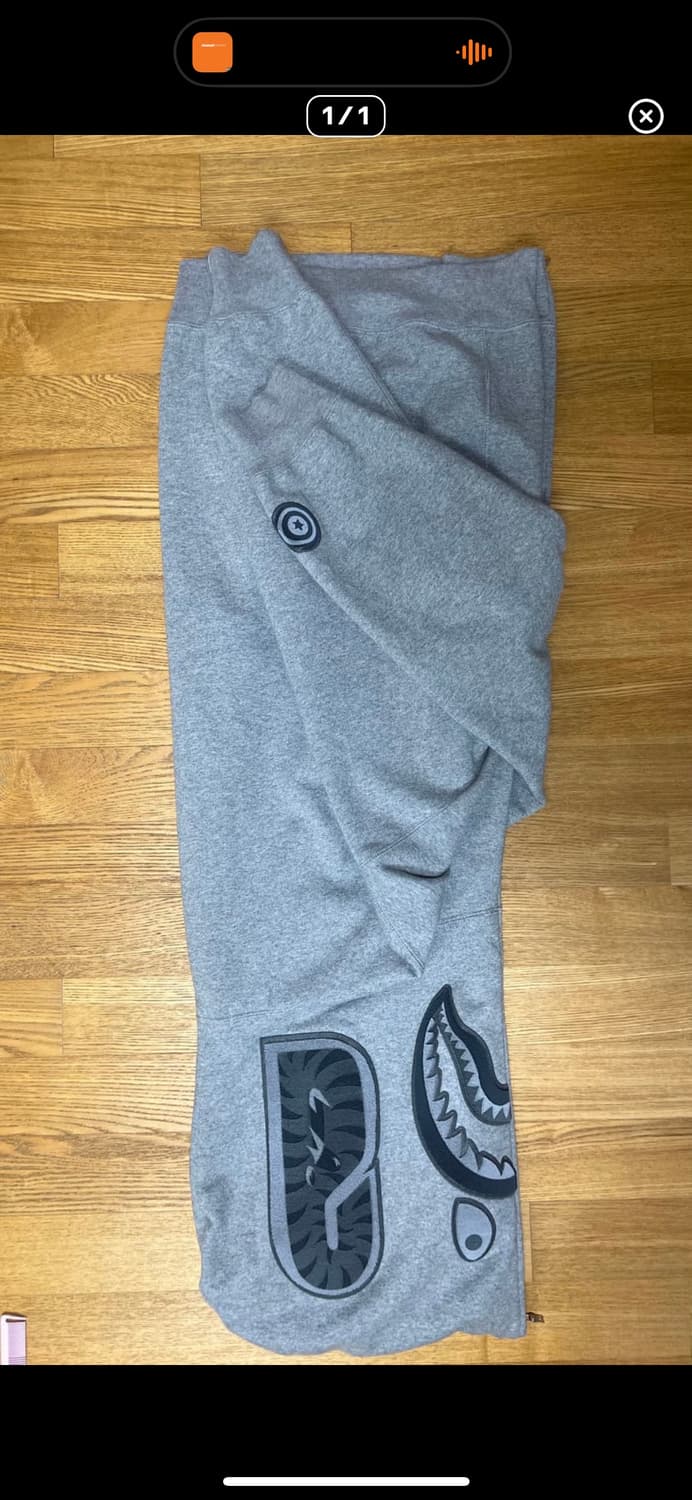 베이프 헤드 원 포인트 후드집업 그레이 XL 상품이미지10