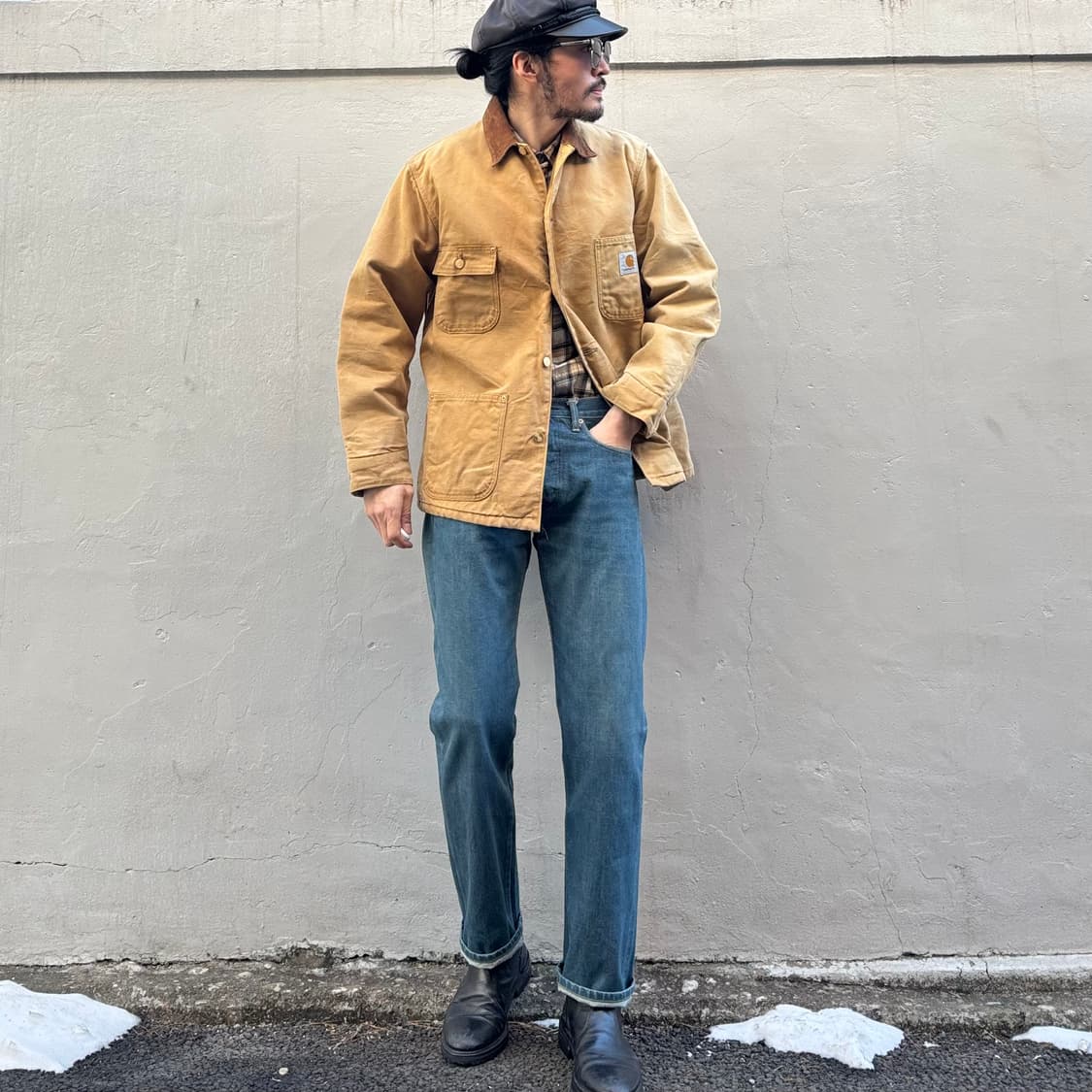 일본 타블로이드 뉴스 셀비지 데님 팬츠 상품이미지1