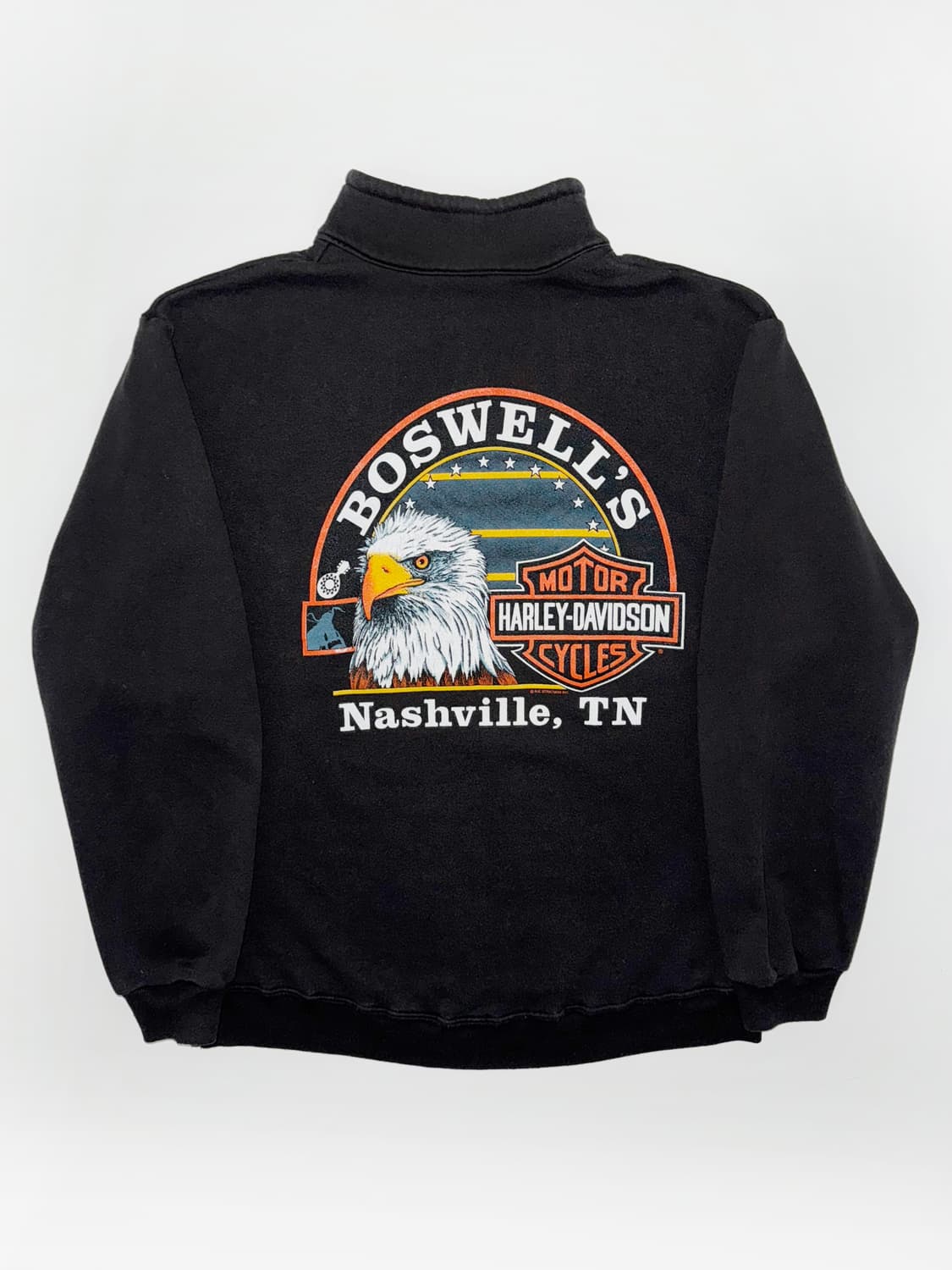 [XL] 90s 빈티지 할리데이비슨 쿼터 집업 스웻셔츠 상품이미지2