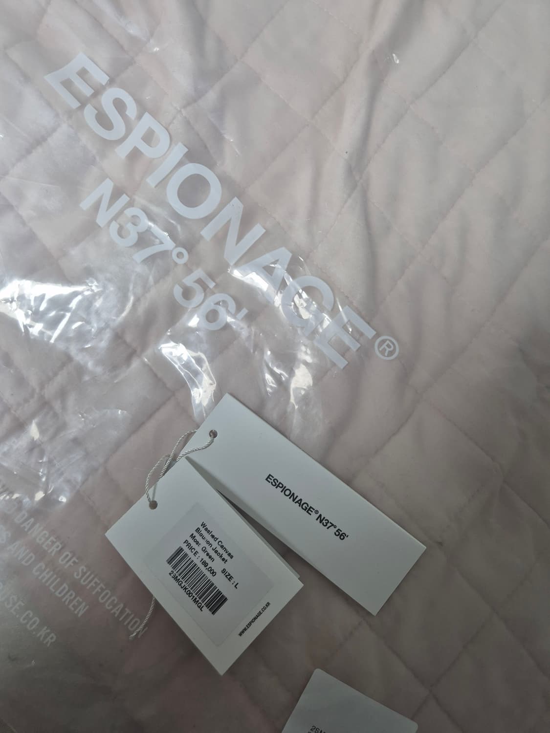 [L,모스그린]에스피오나지 워시드 캔버스 블루종 자켓 판매합니다. 상품이미지6