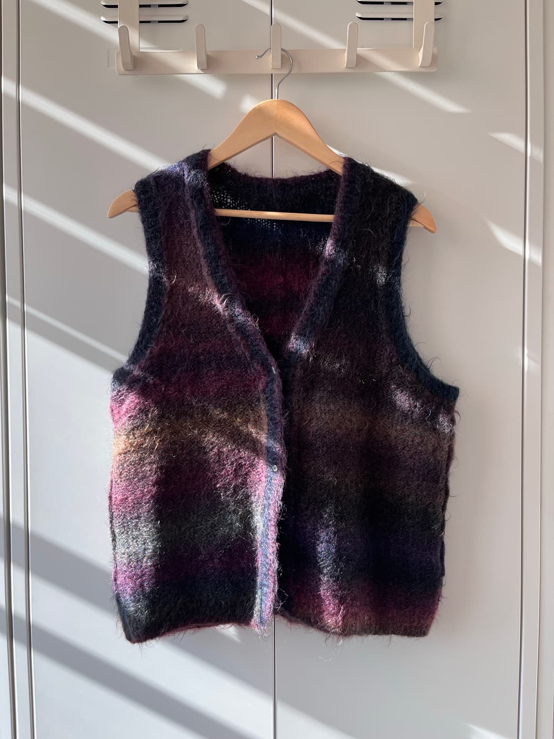 Vintage 모헤어 그라데이션 니트 조끼 가디건 상품이미지2