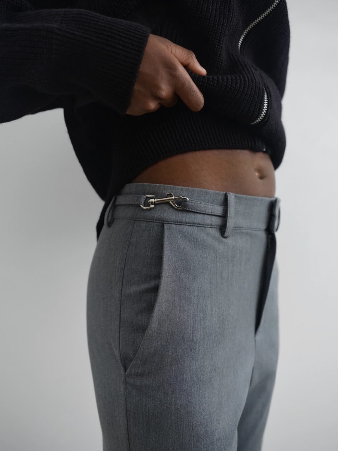 [32,34,36]기마구아스 Amor 홀스빗 팬츠/그레이 상품이미지1