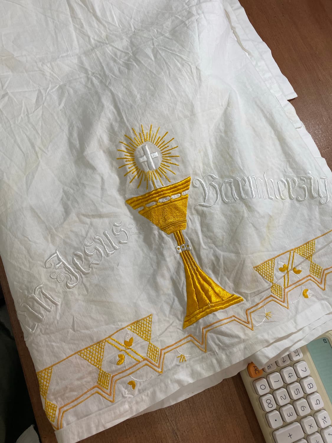 유럽빈티지 패브릭 자수보 테이블보 상품이미지1