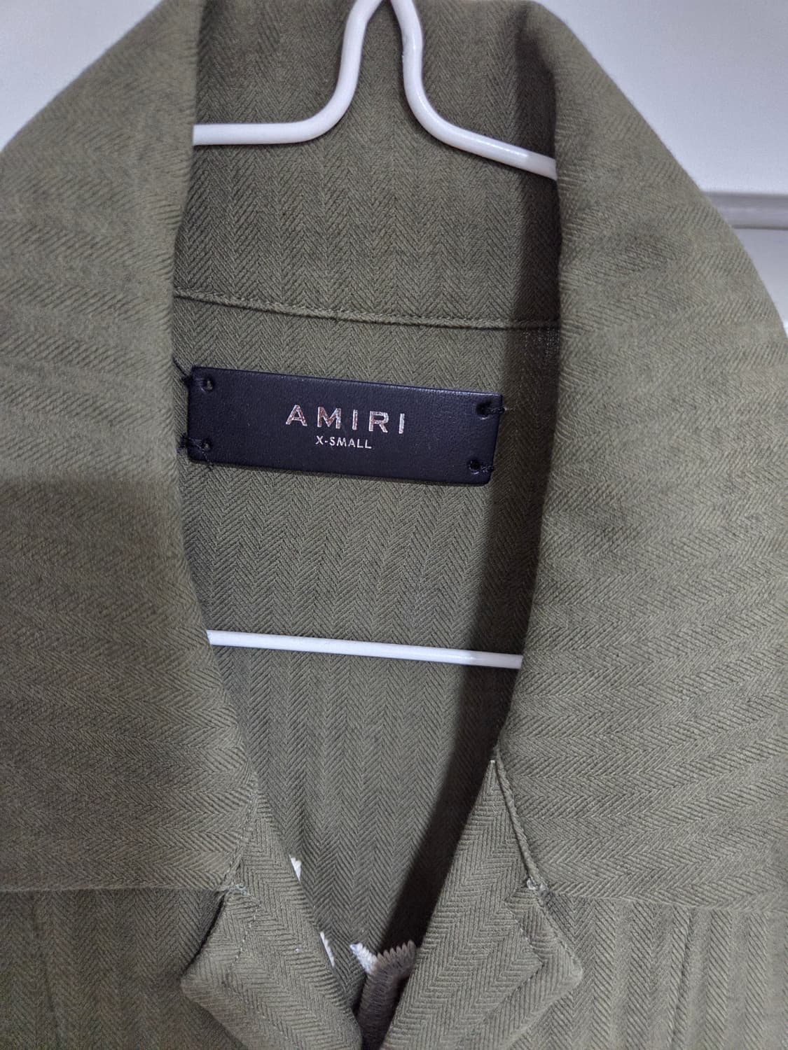 AMIRI 아미리 카키 데미지 패치 셔츠 상품이미지3