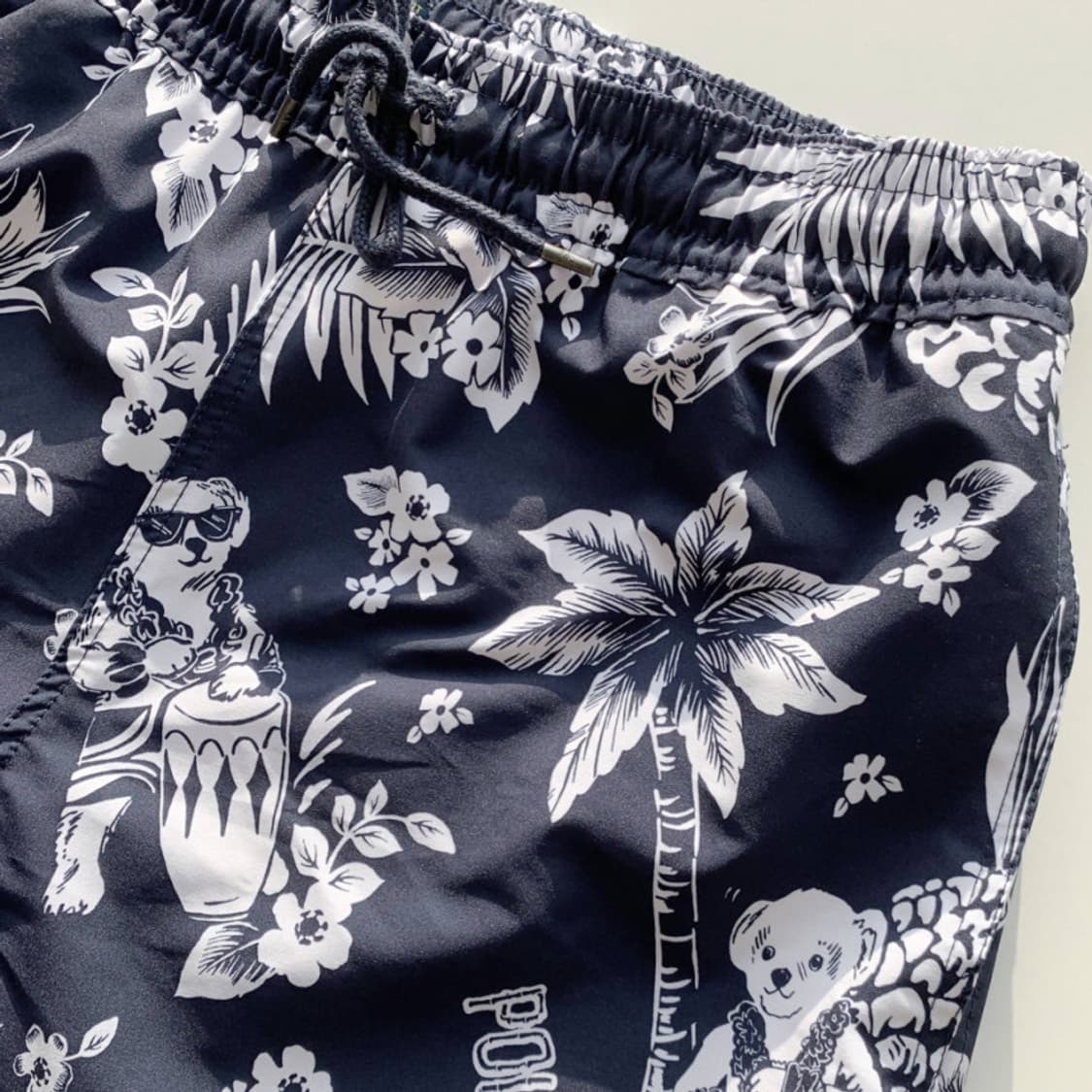 폴로 랄프로렌 베어 하와이 패텀 스윔팬츠 반바지 화이트끈 L 상품이미지3