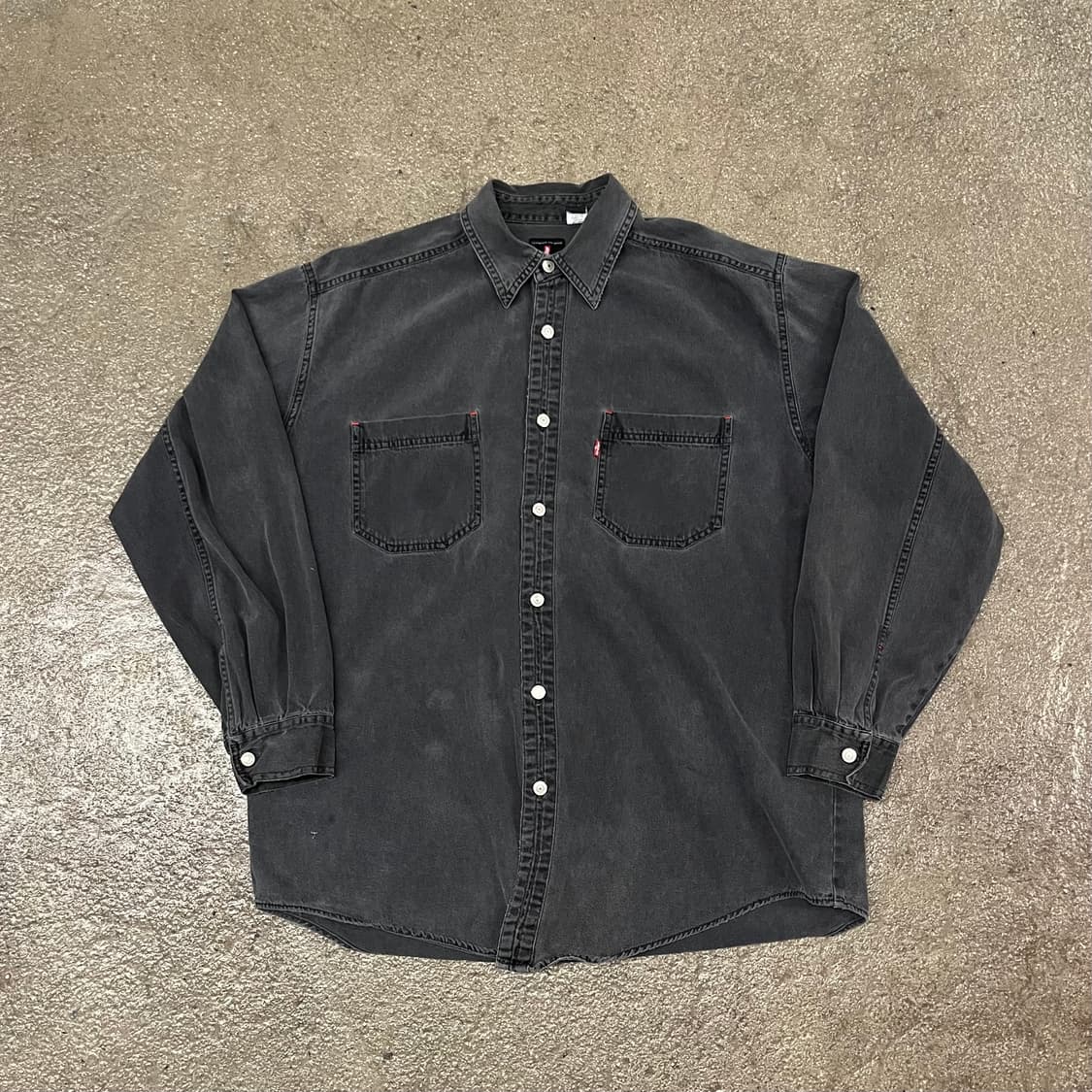 90s 리바이스 블랙 코튼 셔츠 (105) 상품이미지3