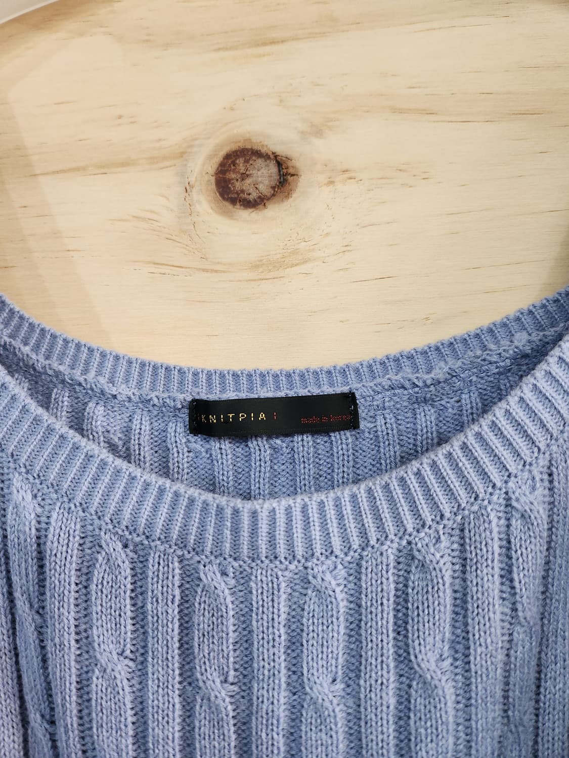 678) 케이블 니트 반팔 티셔츠 상품이미지3