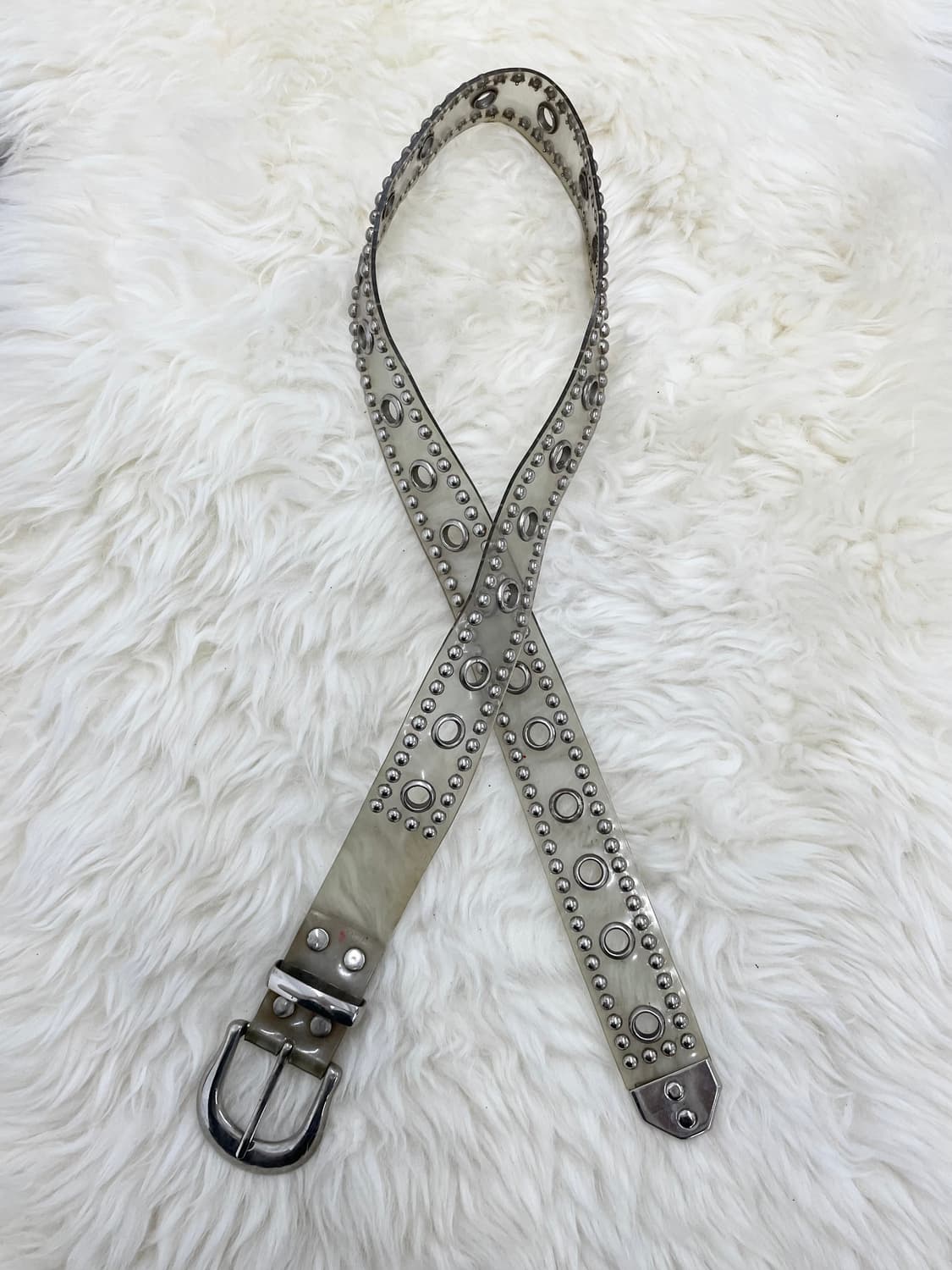 y2k 락시크 에나멜 펀칭 버클 벨트 상품이미지1