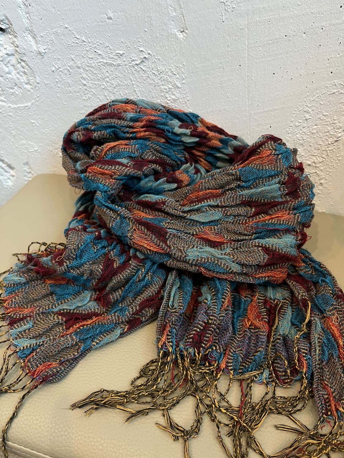 빈티지 플리츠 스카프 상품이미지1