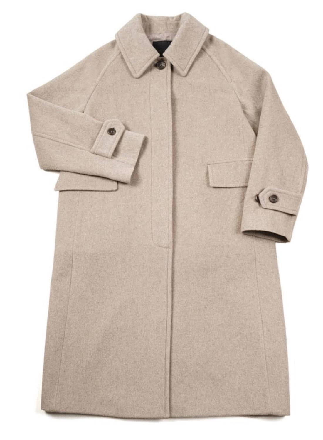 오트밀 컬러 롱 코트 / 울코트 / 울 핸드메이드 코트 / 울 롱코트 상품이미지5