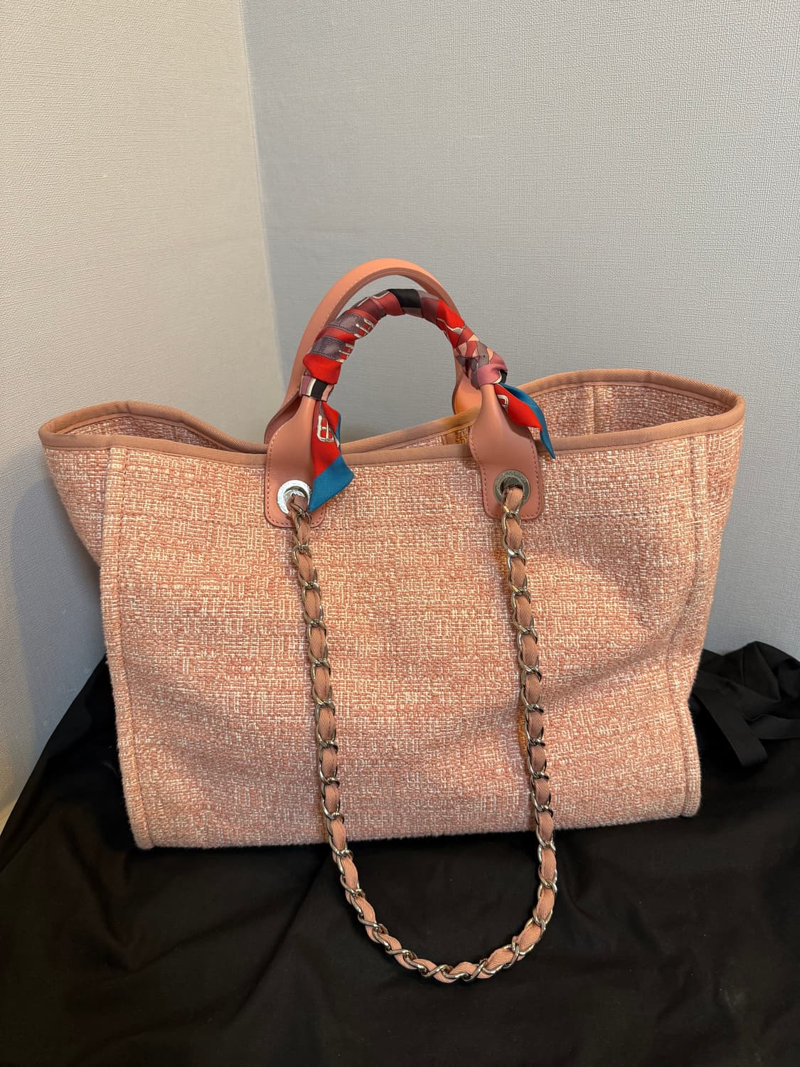 새상품급) 샤넬 도빌백 핑크 라지 상품이미지4