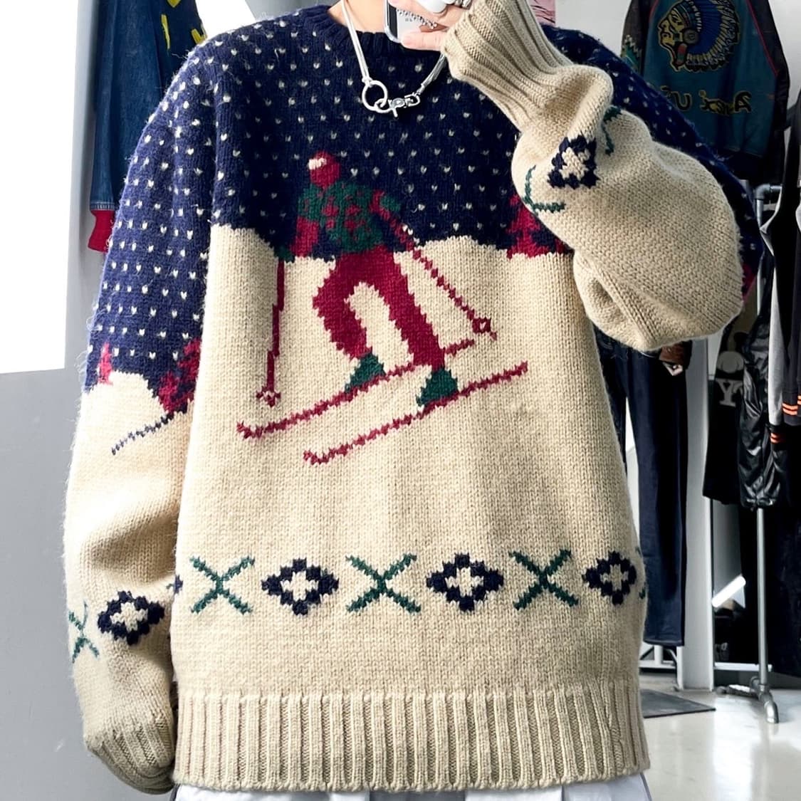 폴로랄프로렌 90s 스키맨 노르딕 헤비 울니트 상품이미지1