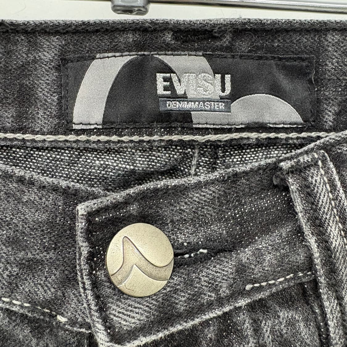 EVISU 에비수 블랙 데님 청바지 데미지진 남성 30in 상품이미지4