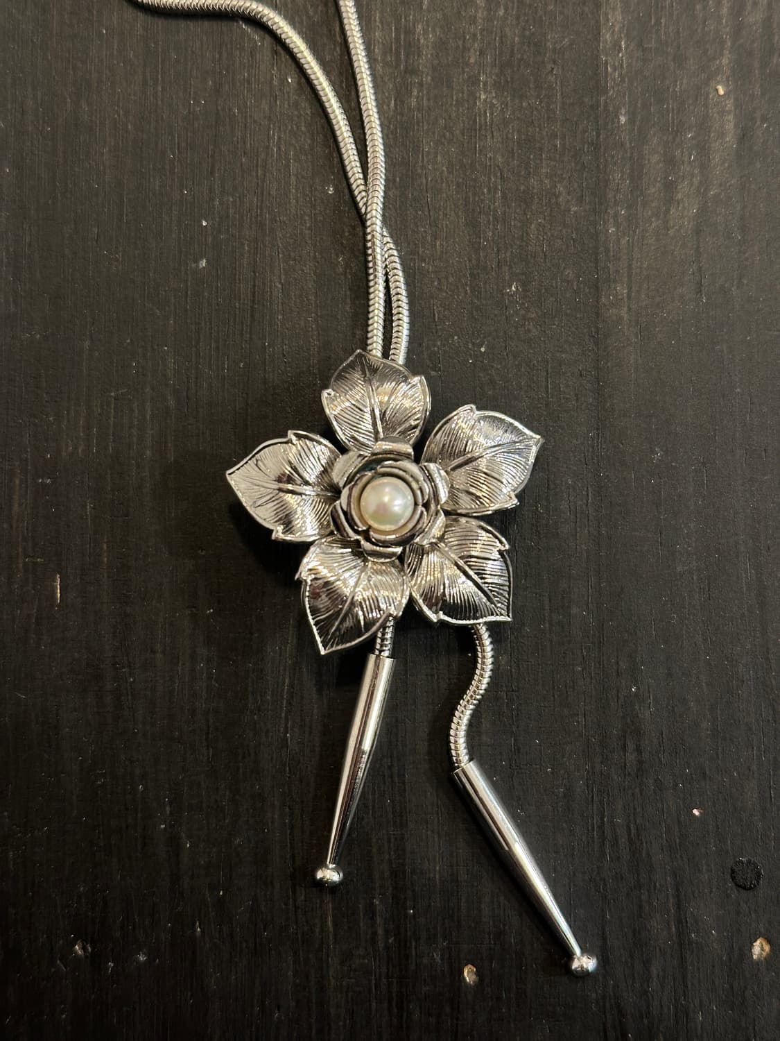 Vintage pearl bolo tie🫧 상품이미지2