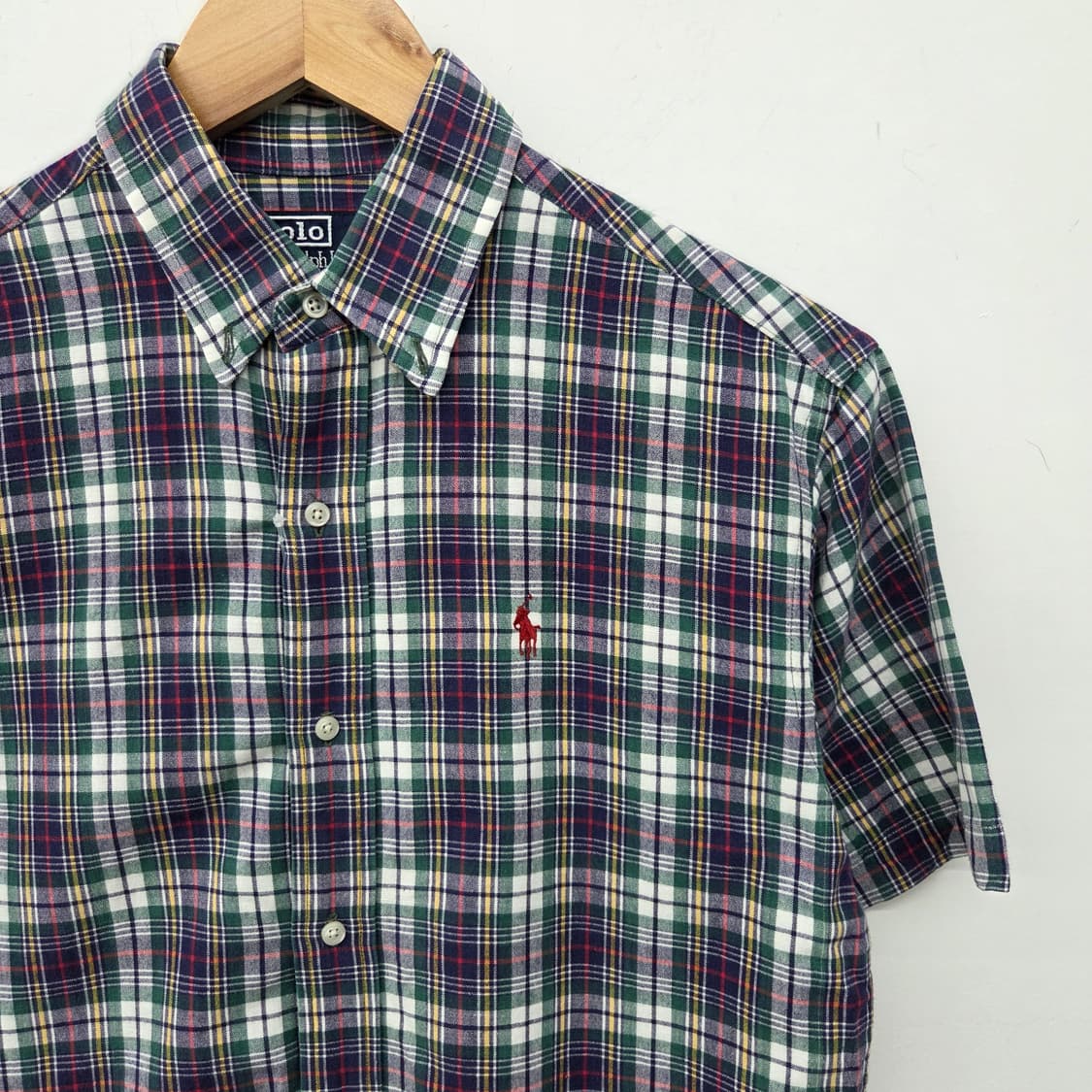 폴로 랄프로렌 체크 반팔 셔츠 여m 상품이미지2