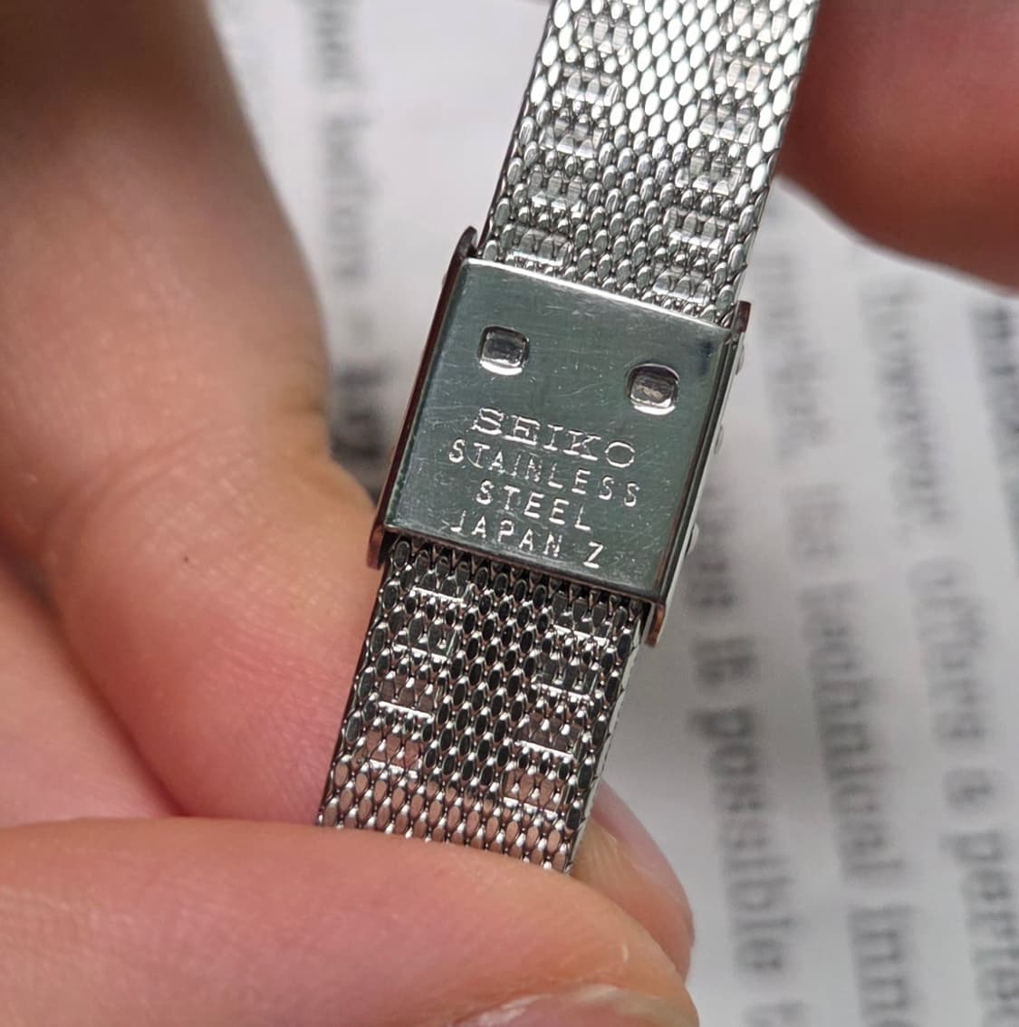 레어] 빈티지 세이코 하이비트 화이트 눈송이판 여성용 브레이슬릿 ver. 상품이미지9