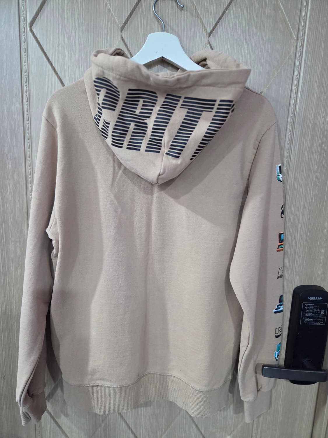 남성 베이지색 후드티 상품이미지2