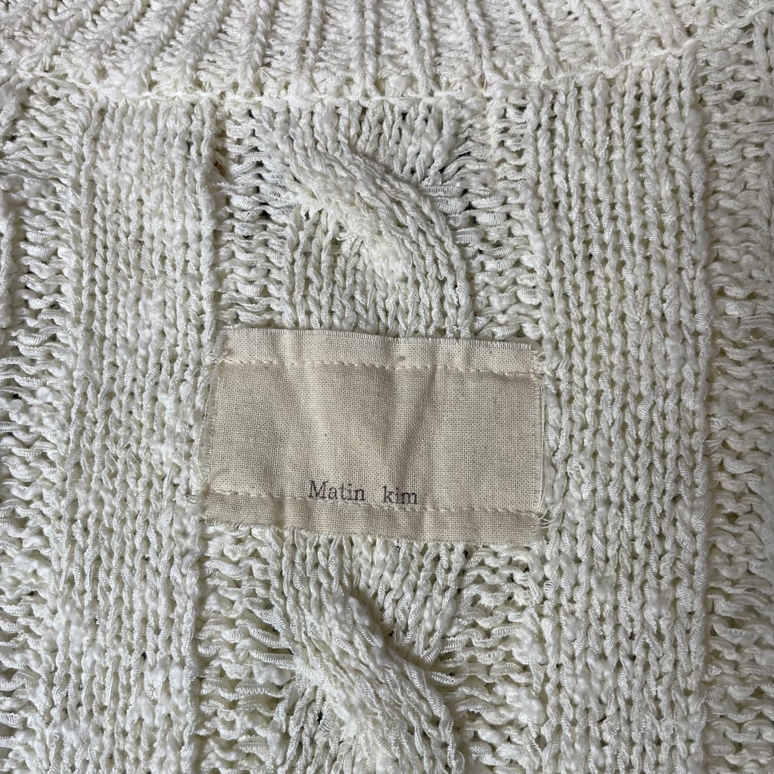 마땡킴 아이보리 지퍼 디테일 케이블 긴팔 니트 F 상품이미지4