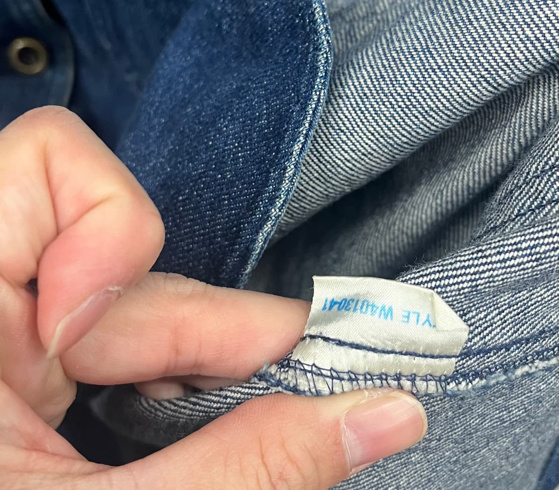 90s Perry Ellis America 데님 워크 자켓 코듀로이 칼라 상품이미지8