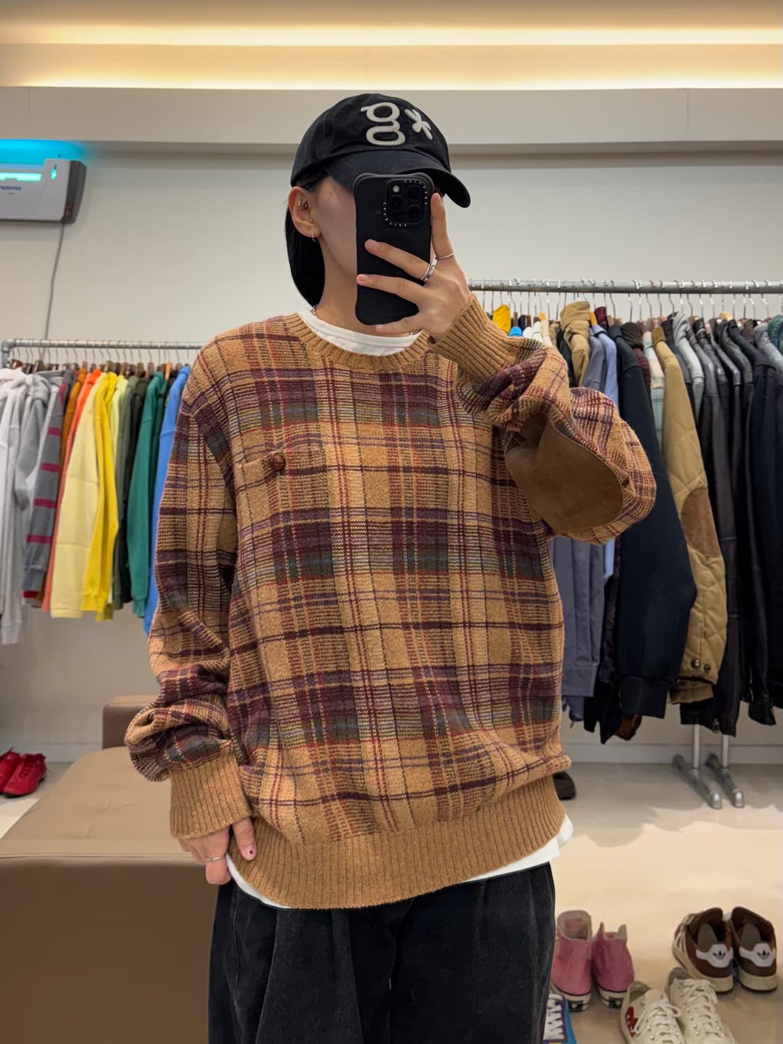 폴로 랄프로렌 캐시미어 체크 니트 상품이미지5