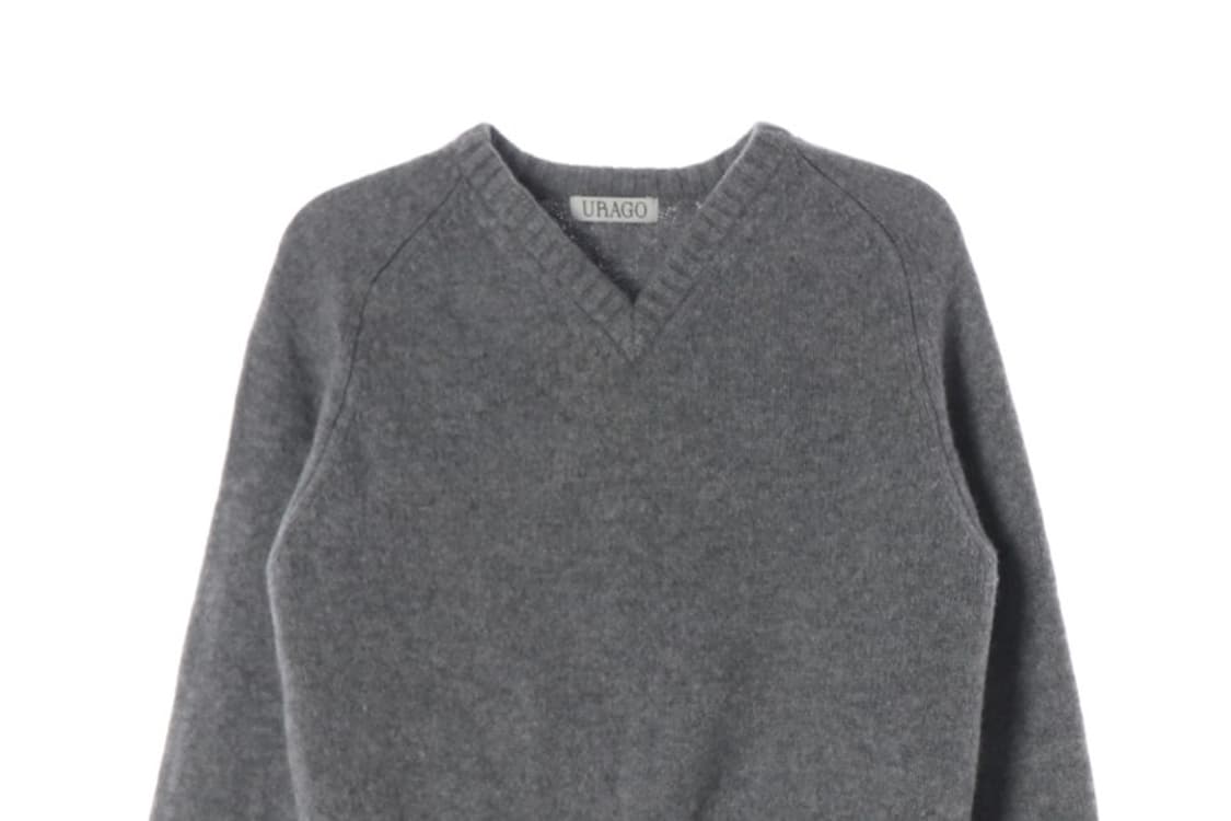 URAGO 퓨어 울 100 그레이 니트 F 상품이미지3
