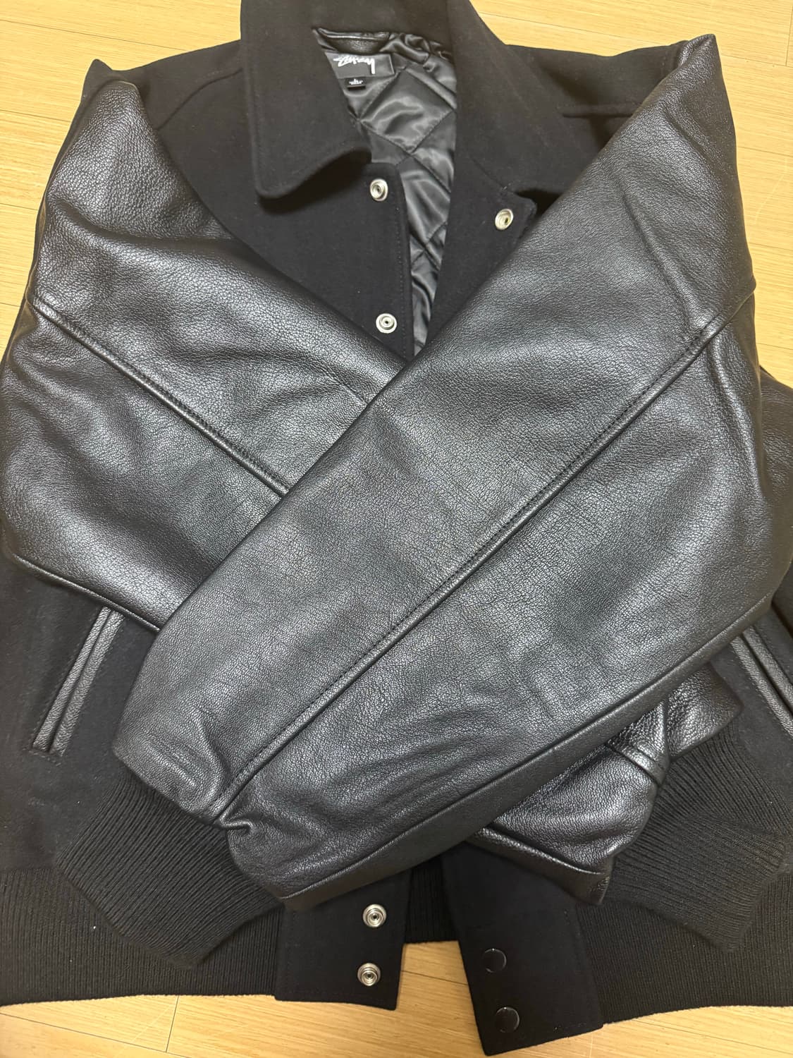 스투시 글로브 바시티 자켓 블랙 L 상품이미지7