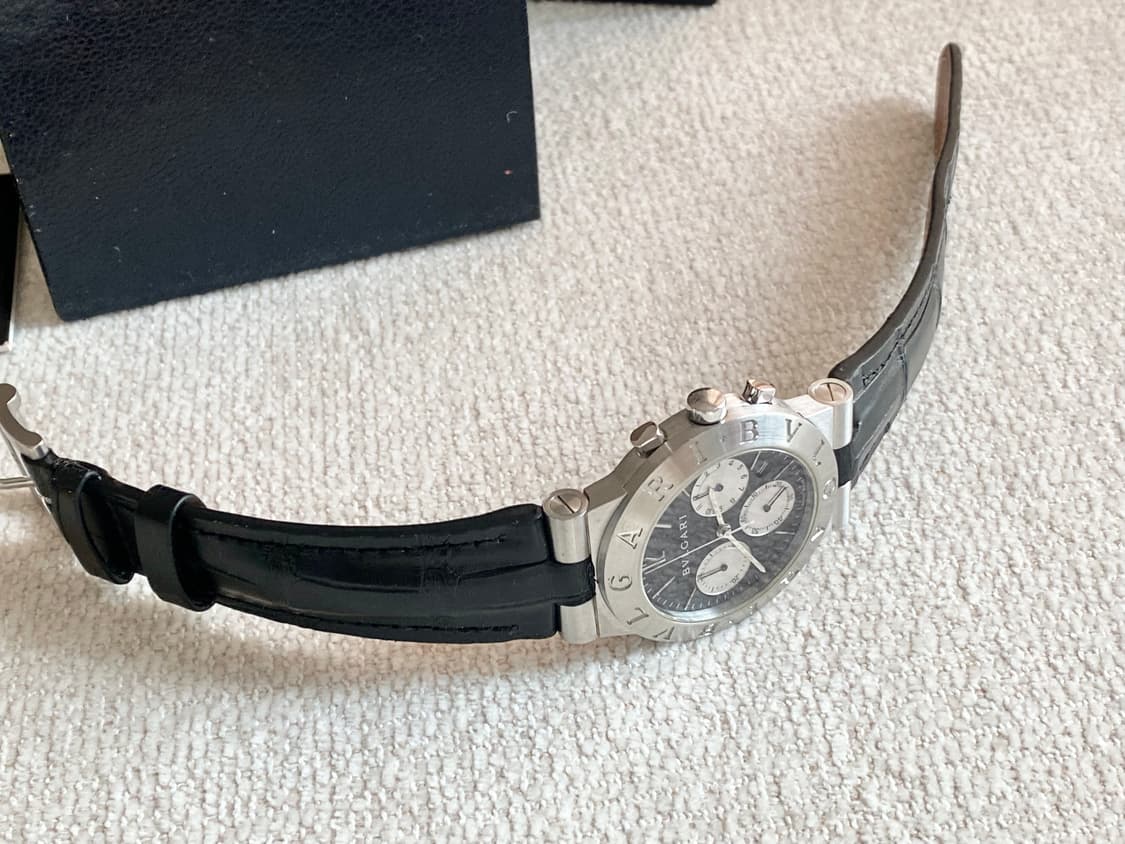 불가리 디아고노 CH35S 35mm 블랙 크로노 쿼츠 미듐 중형 상품이미지7