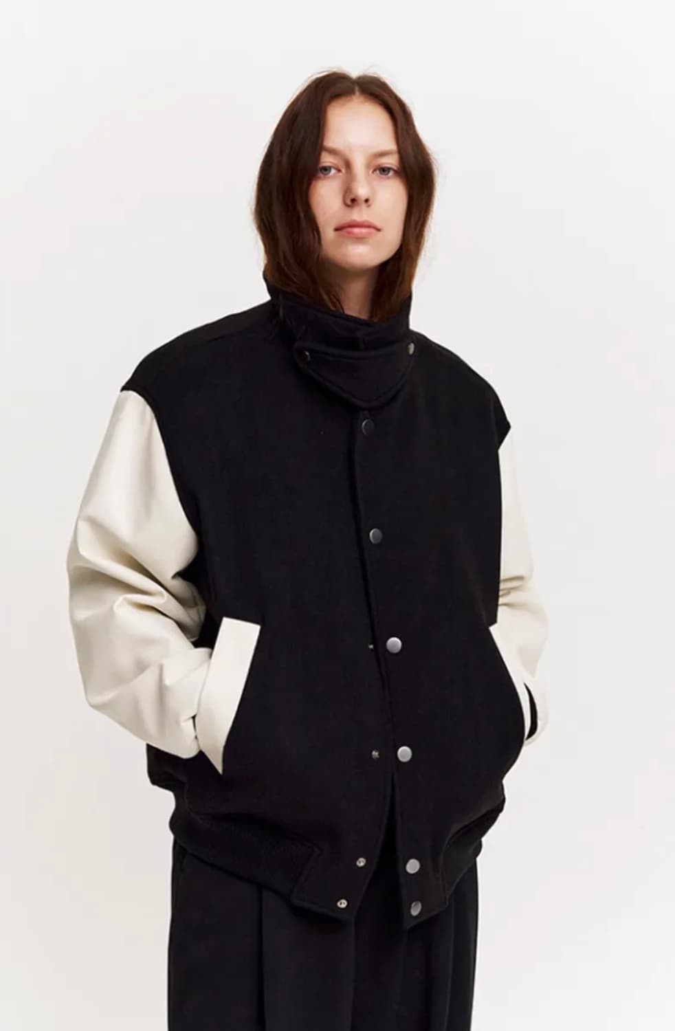 MMGL VARSITY JACKET (BLACK) 상품이미지2