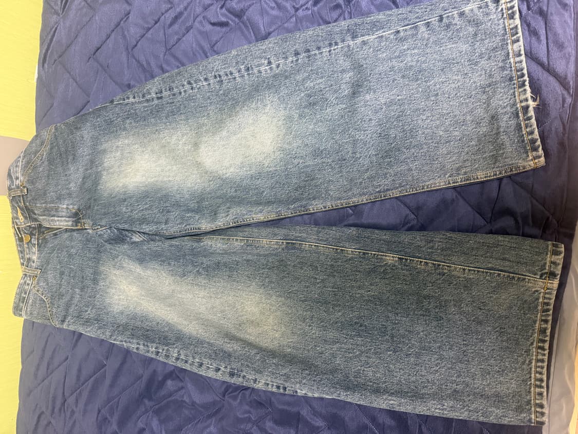 해칭룸 와이드커브진 워시드블루 1사이즈 상품이미지3