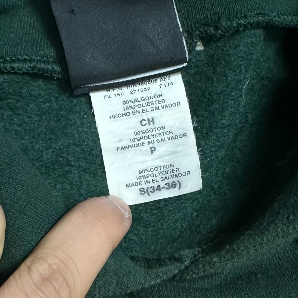 트레셔 불꽃로고 그린 후드티 상품이미지4