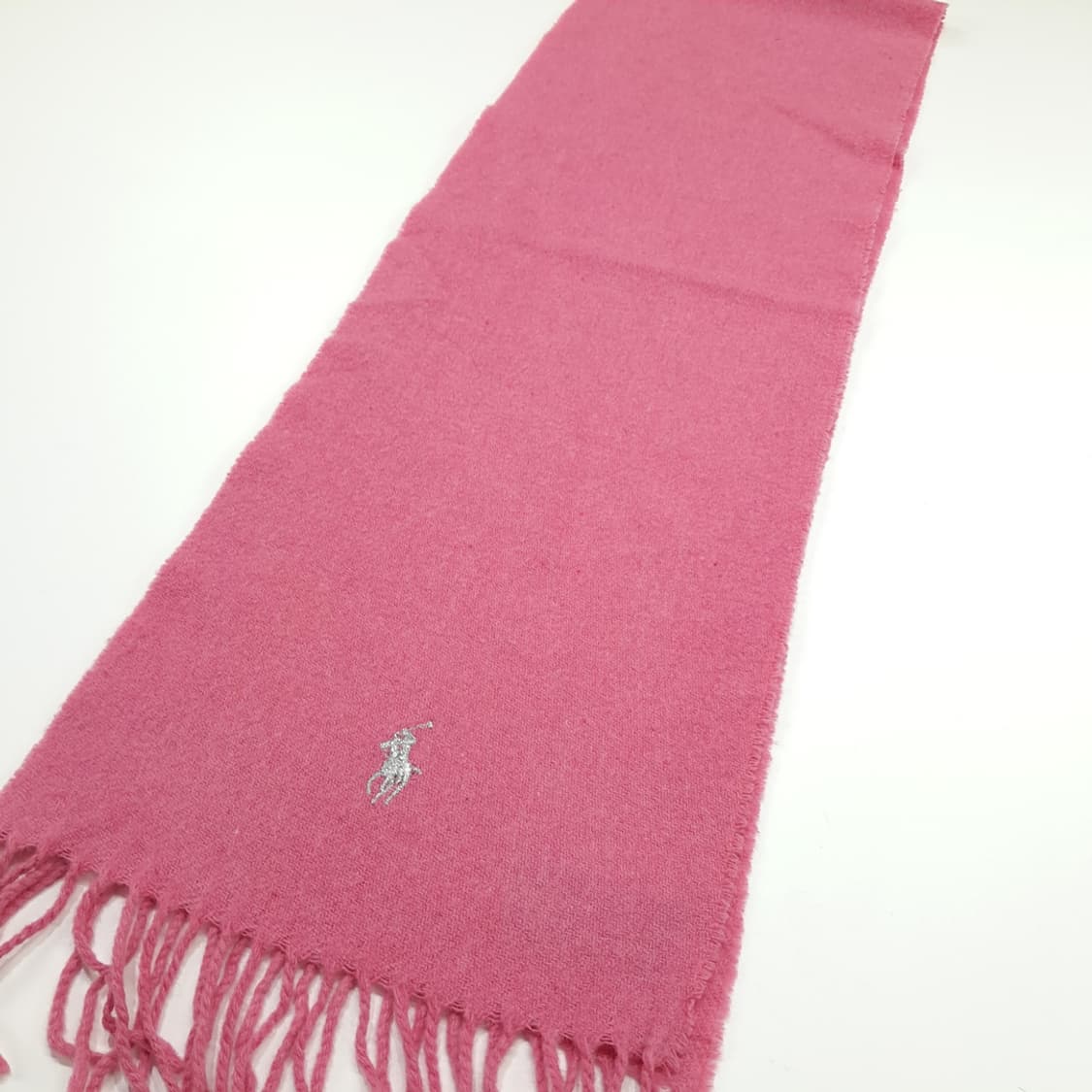 MX204 폴로 랄프로렌 핑크로즈 실버포니 램스울 목도리 머플러 상품이미지4