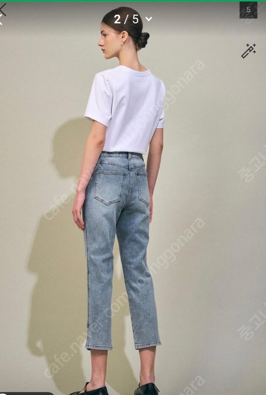 한섬 마인 2024 워싱 스트레이트 데님 팬츠 67-98사이즈 상품이미지1