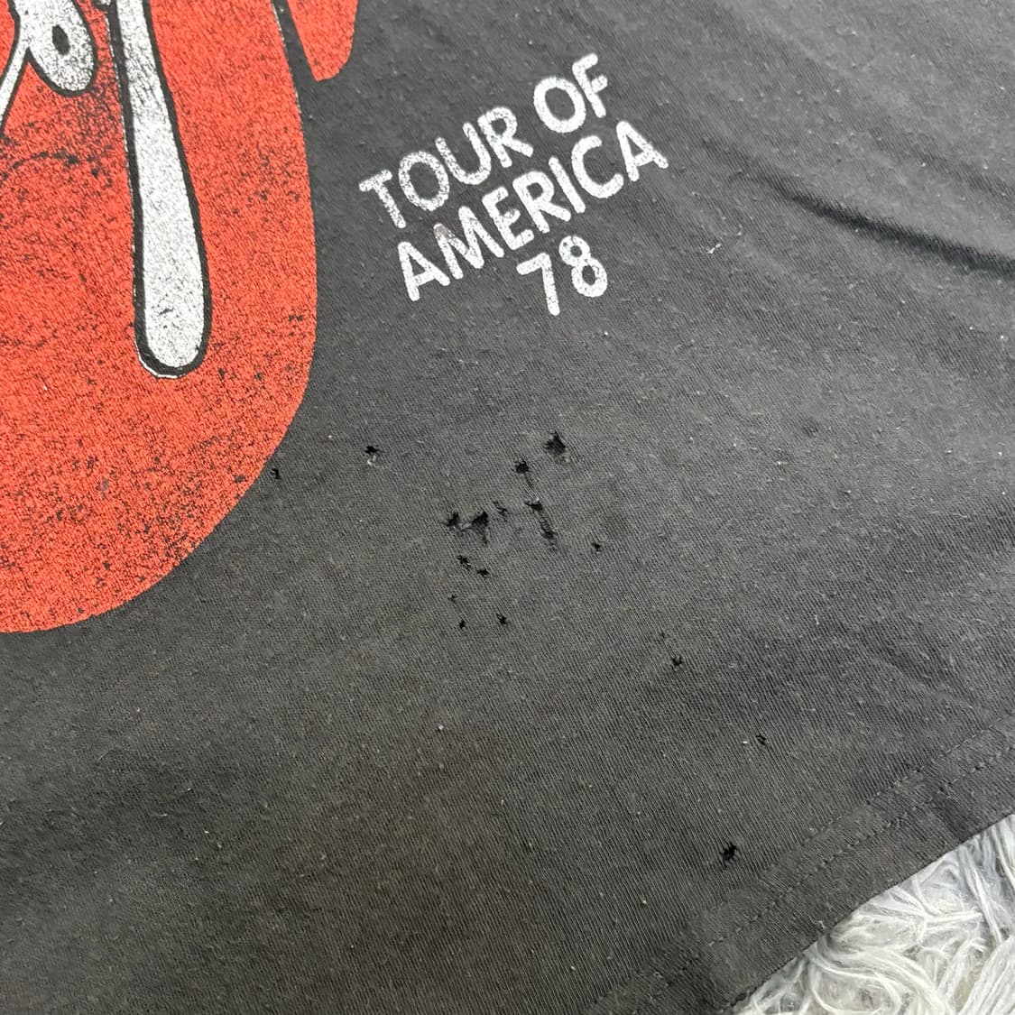 롤링스톤즈 Tour 78’ 티셔츠 Distressed 상품이미지3