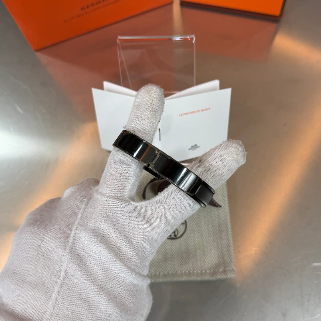 [리오브] 에르메스 클릭아슈 쏘 블랙 하드웨어 팔찌 상품이미지3