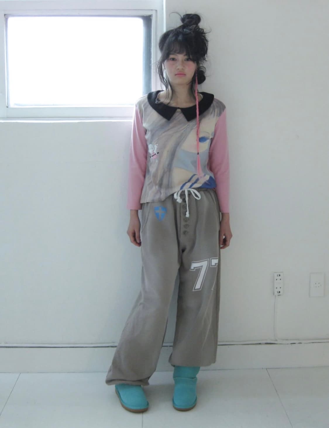 샵페어리 버튼 스웻팬츠(코코아) 상품이미지1