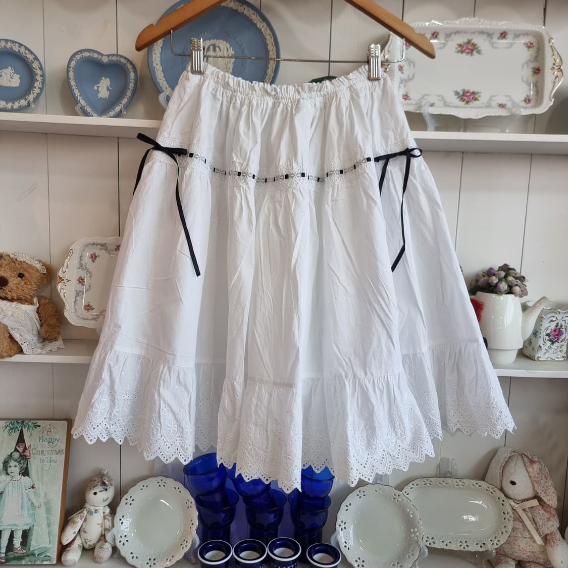 화이트 레이스 스커트/페티 상품이미지5