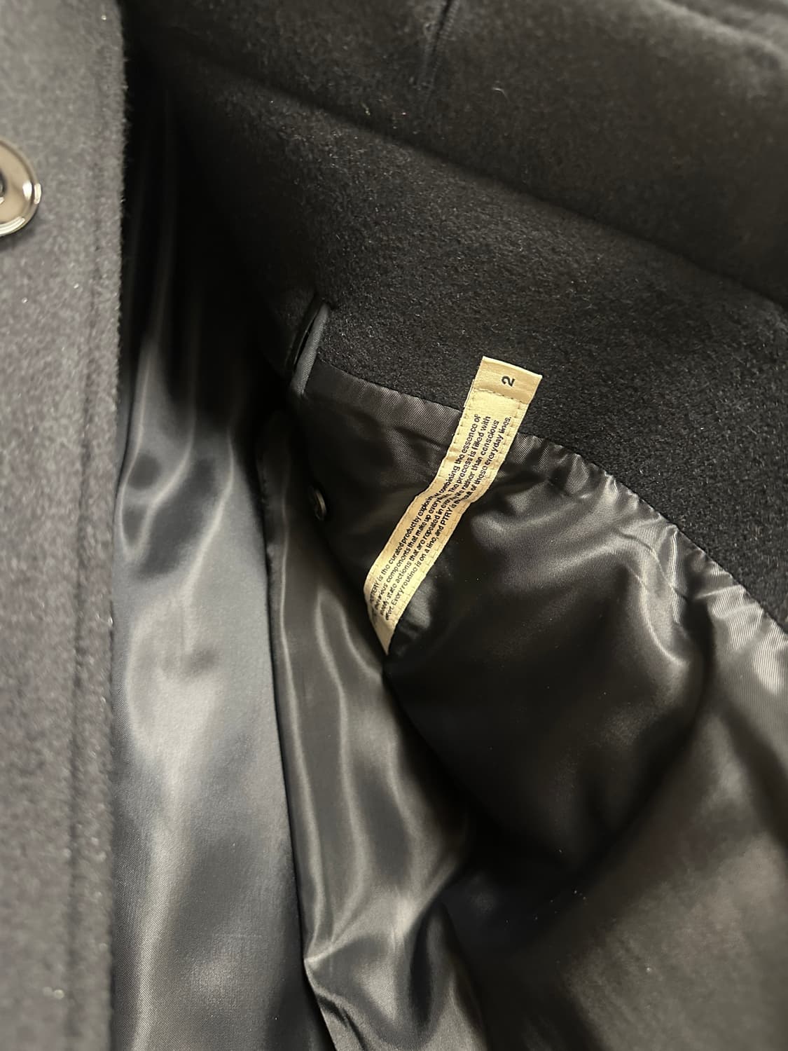 [2] 포터리 멜톤 울 캐시미어 맥코트 다크네이비 상품이미지3